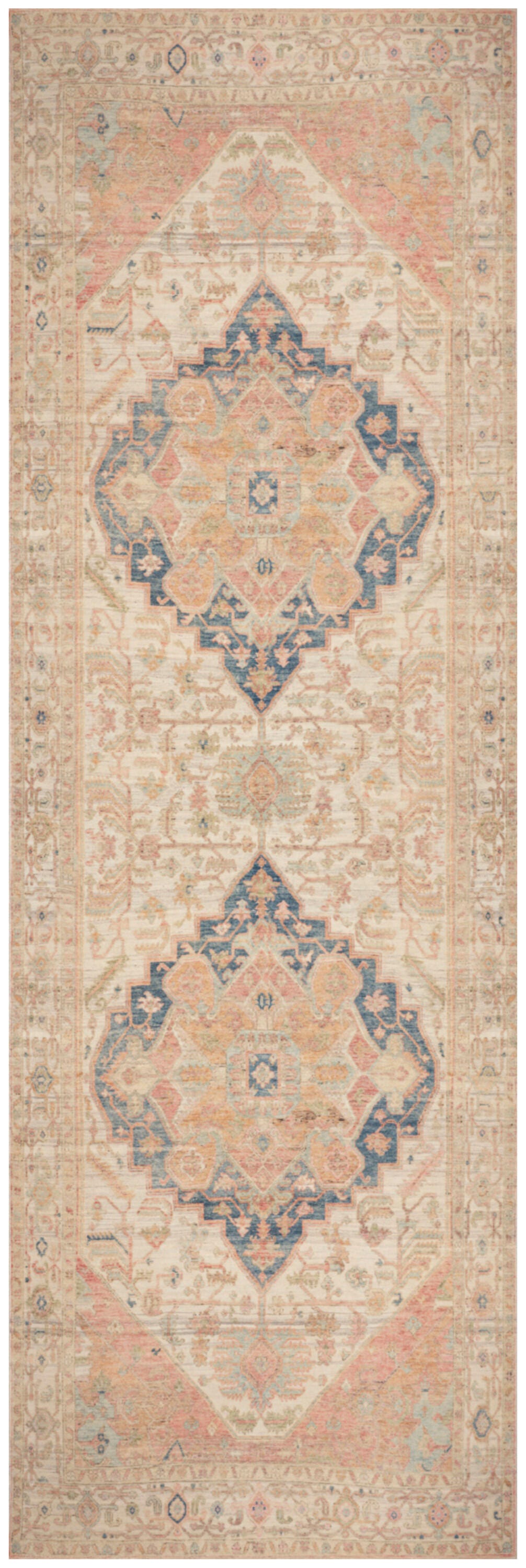 Nourison Home Vintage Washables Stunning 2' x 6' Runner Rug, Multi, large