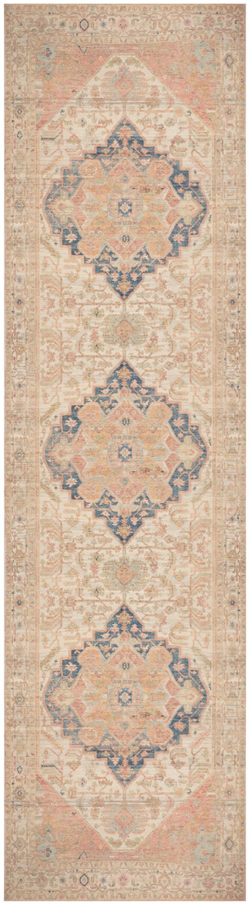 Nourison Home Vintage Washables Stunning 2'2" x 8' Runner Rug, Multi, large