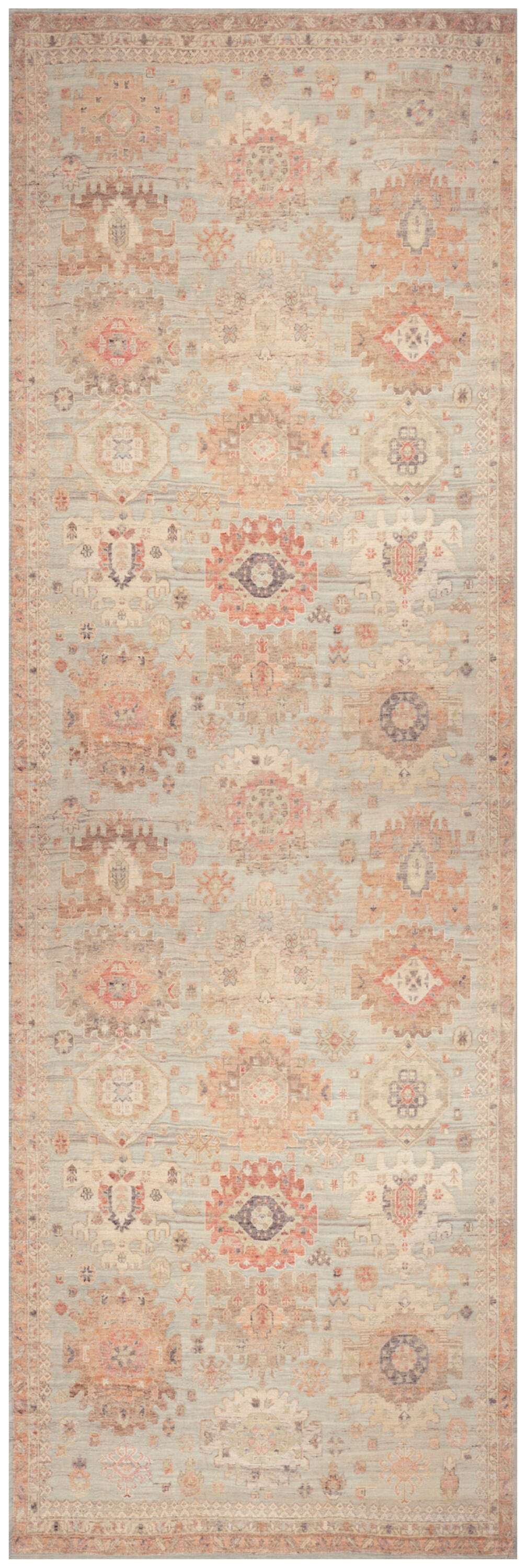 Nourison Home Vintage Washables Charming 2' x 6' Runner Rug, Sage/Multi, large