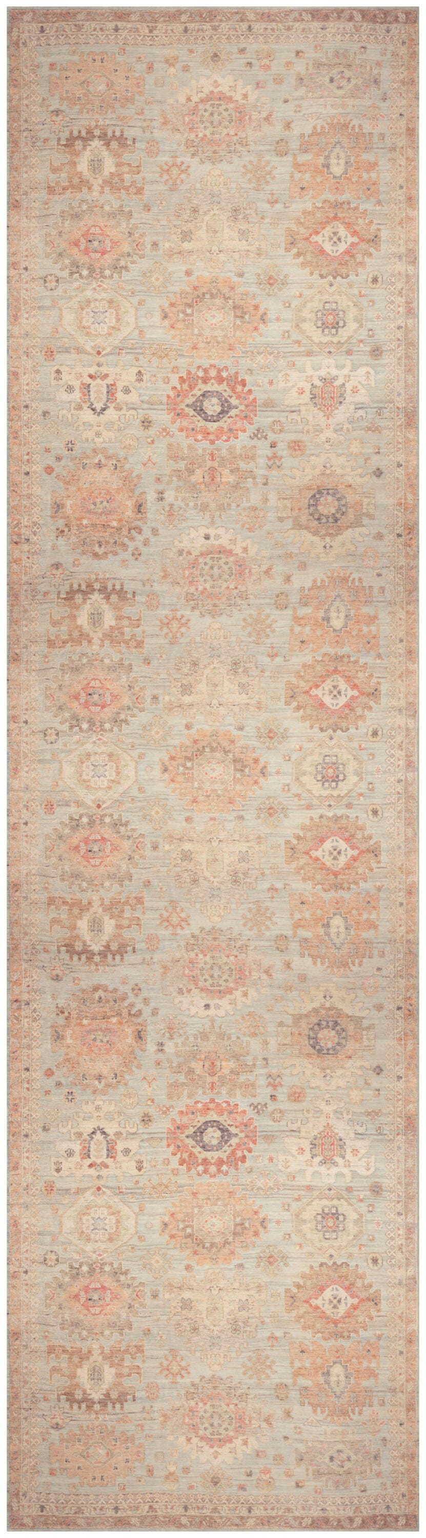 Nourison Home Vintage Washables Charming 2'2" x 8' Runner Rug, Sage/Multi, large