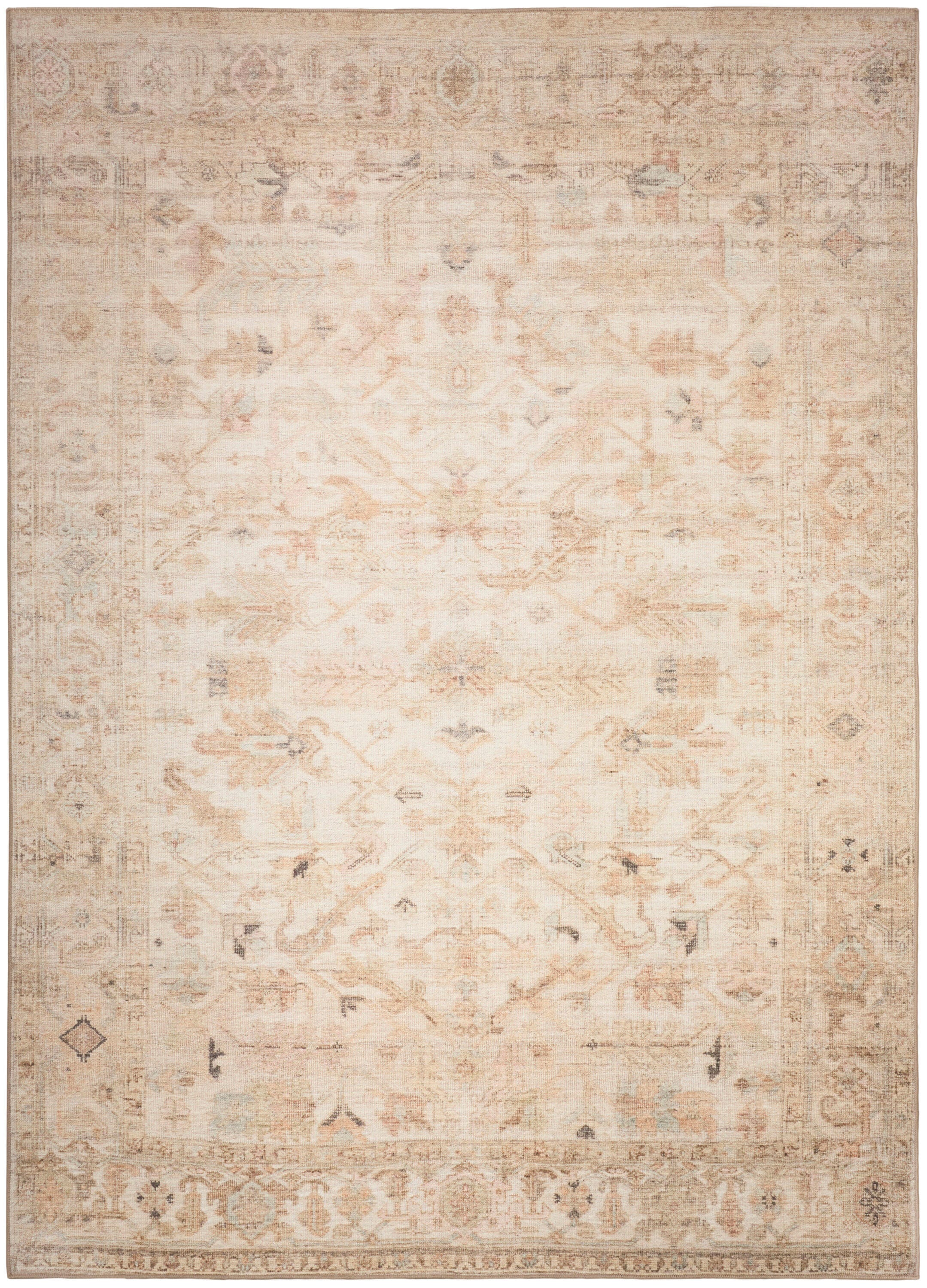 Nourison Home Vintage Washables Artful 5'3" x 7'3" Area Rug, Beige, large