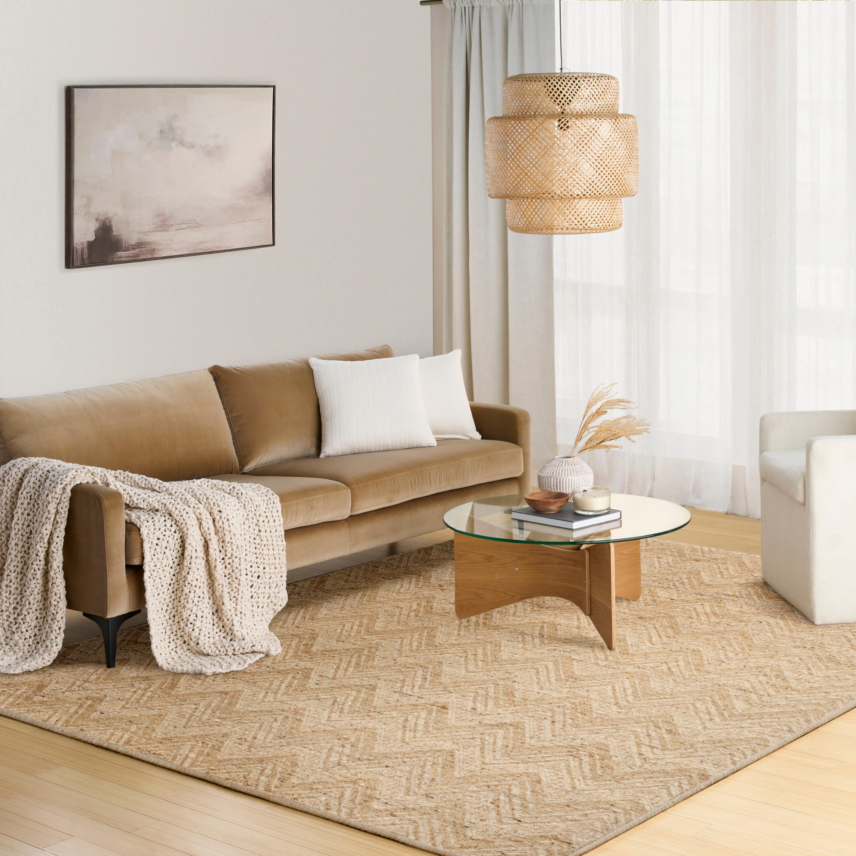 DKNY Pure Purl 7'9" x 9'9" Area Rug, Beige/Ivory, large