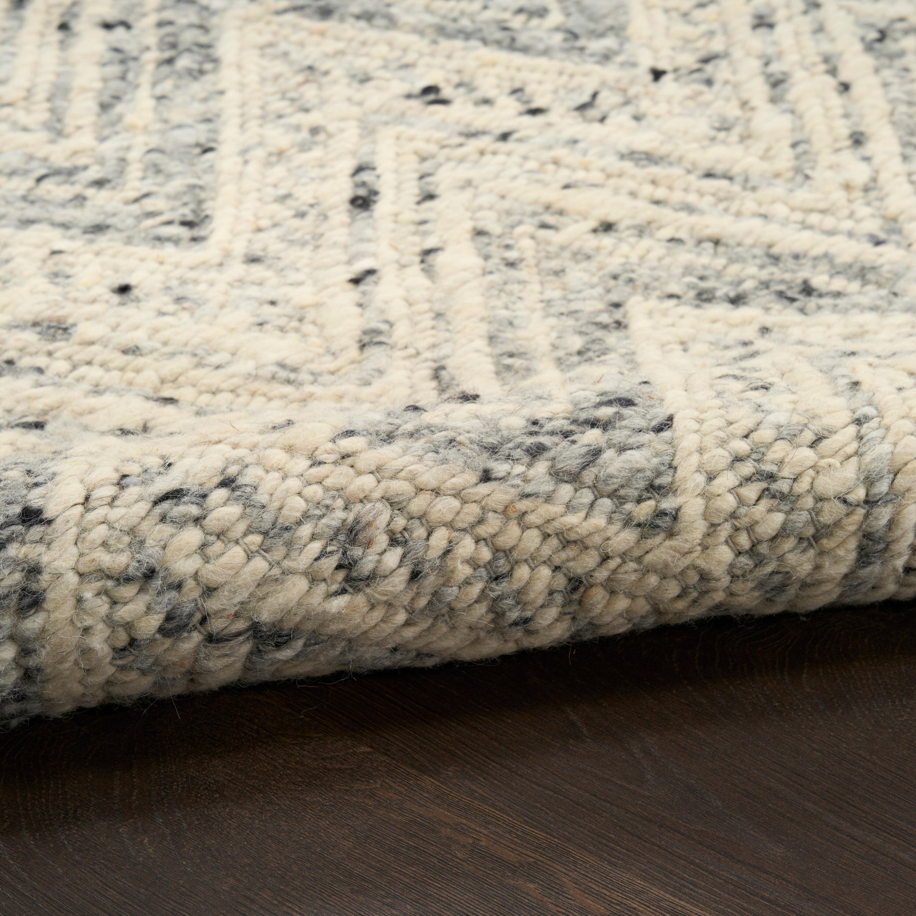 DKNY Pure Purl 5'3" x 7'3" Area Rug, Denim/Ivory, large