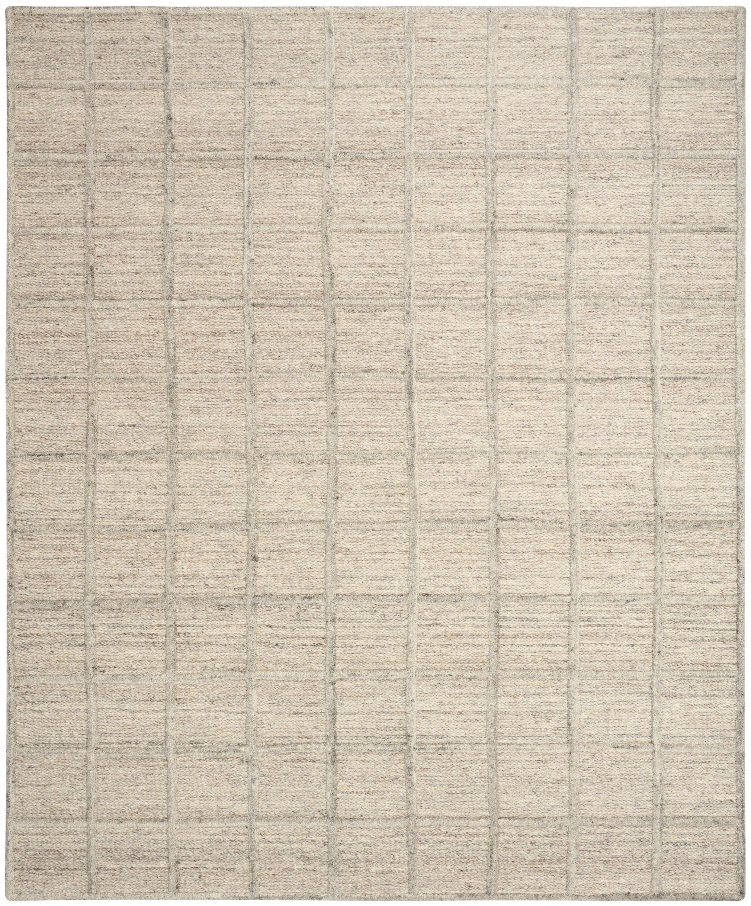DKNY Geometric  8' x 10' Area Rug, Silver, large