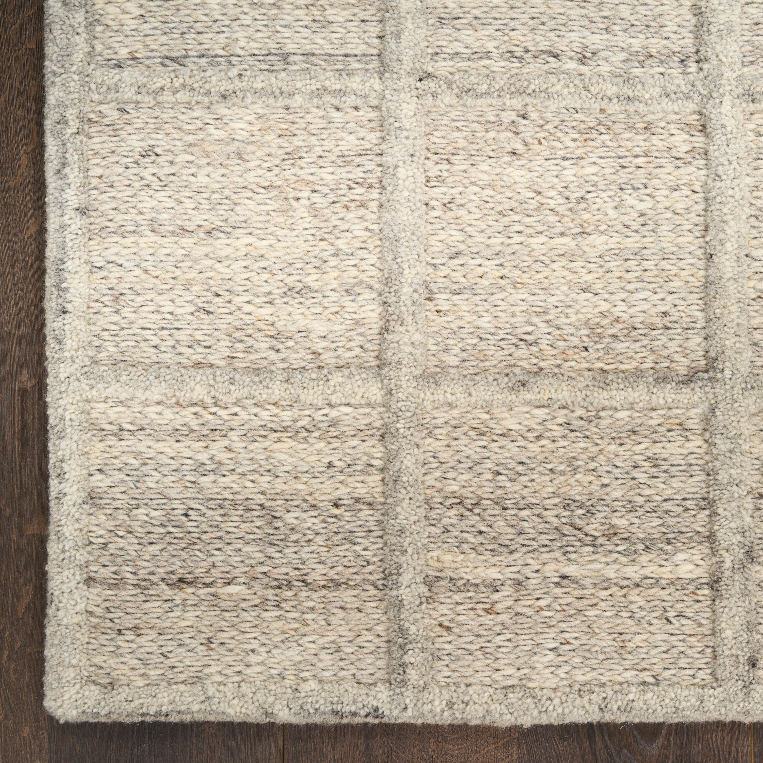 DKNY Geometric  8' x 10' Area Rug, Silver, large