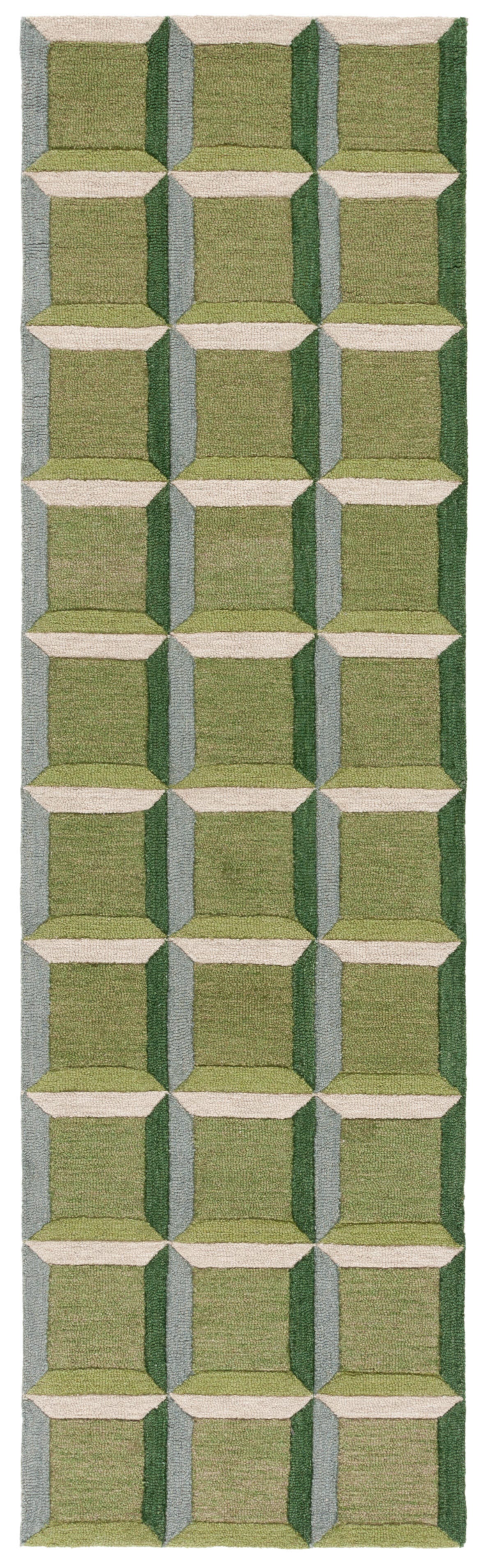 Safavieh Genre 2' x 7' Runner Rug, Green/Beige, large