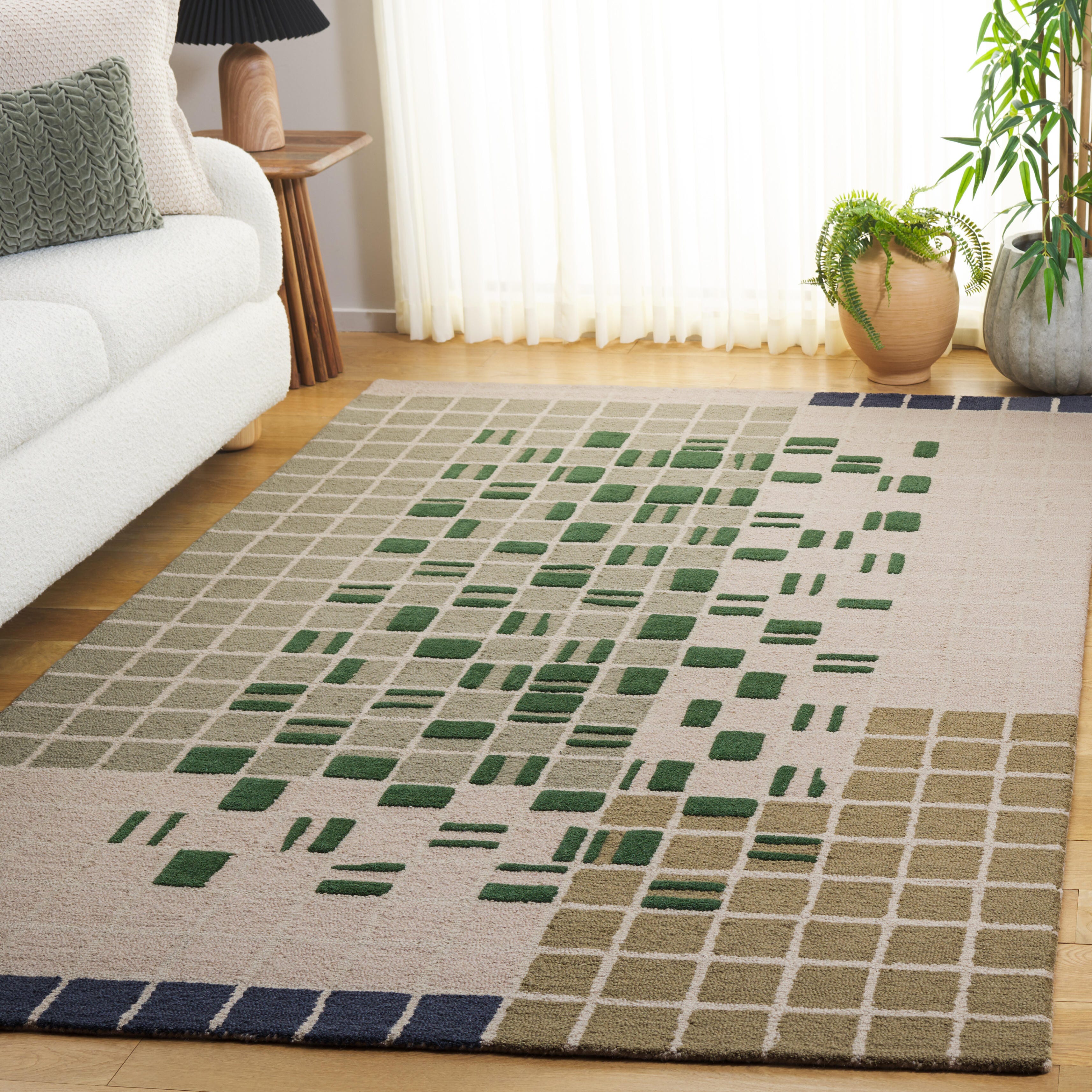 Safavieh Genre Conja 5' x 8' Area Rug, Green/Cream, rollover