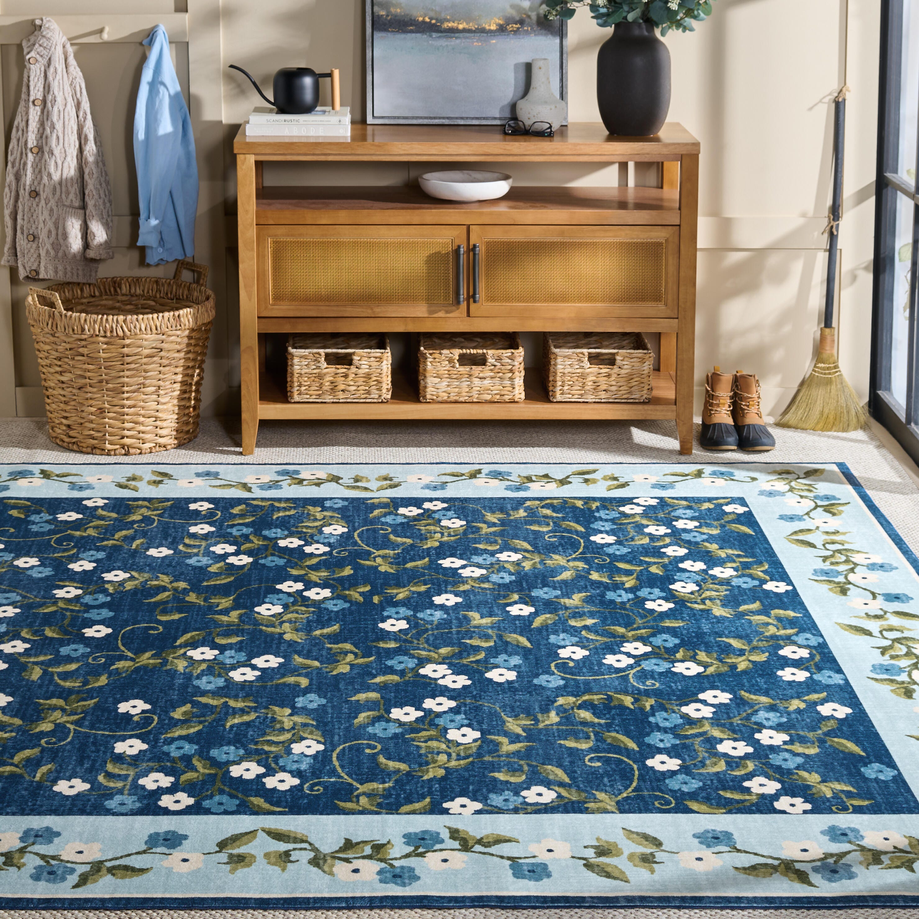 Safavieh Martha Stewart Androniki 5' x 8' Area Rug, Blue/Green, rollover