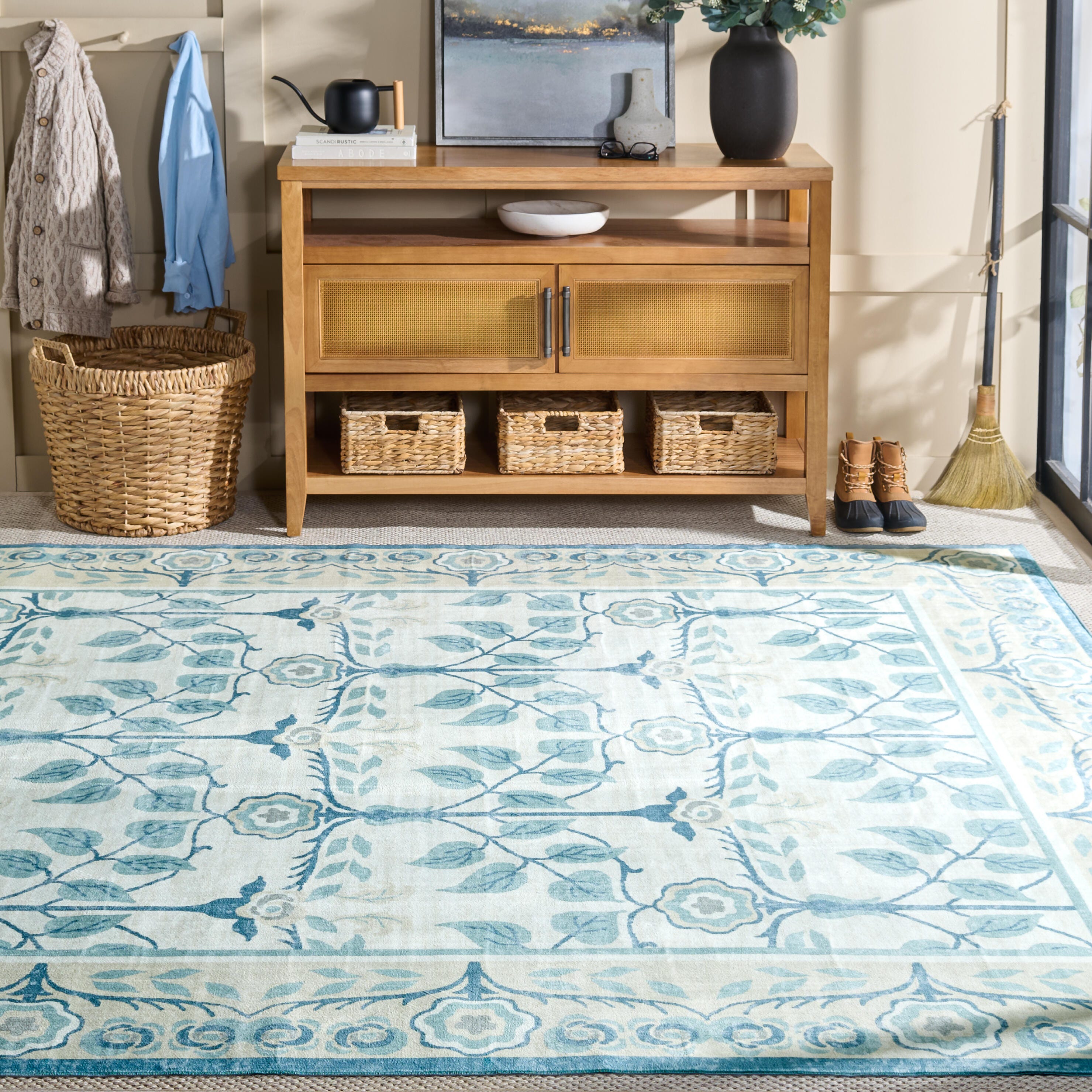 Safavieh Martha Stewart Sheera 9' x 12' Area Rug, Ivory/Blue, rollover