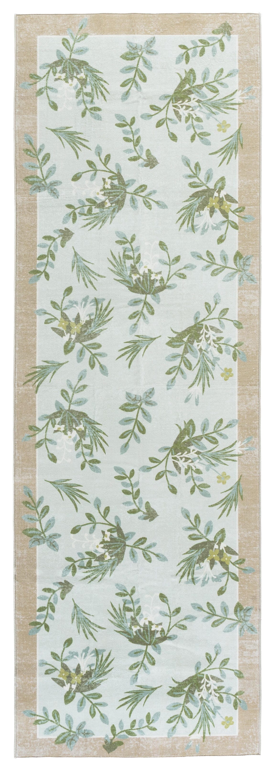 Safavieh Martha Stewart Lovie 2' x 8' Runner Rug, Tan/Green, large