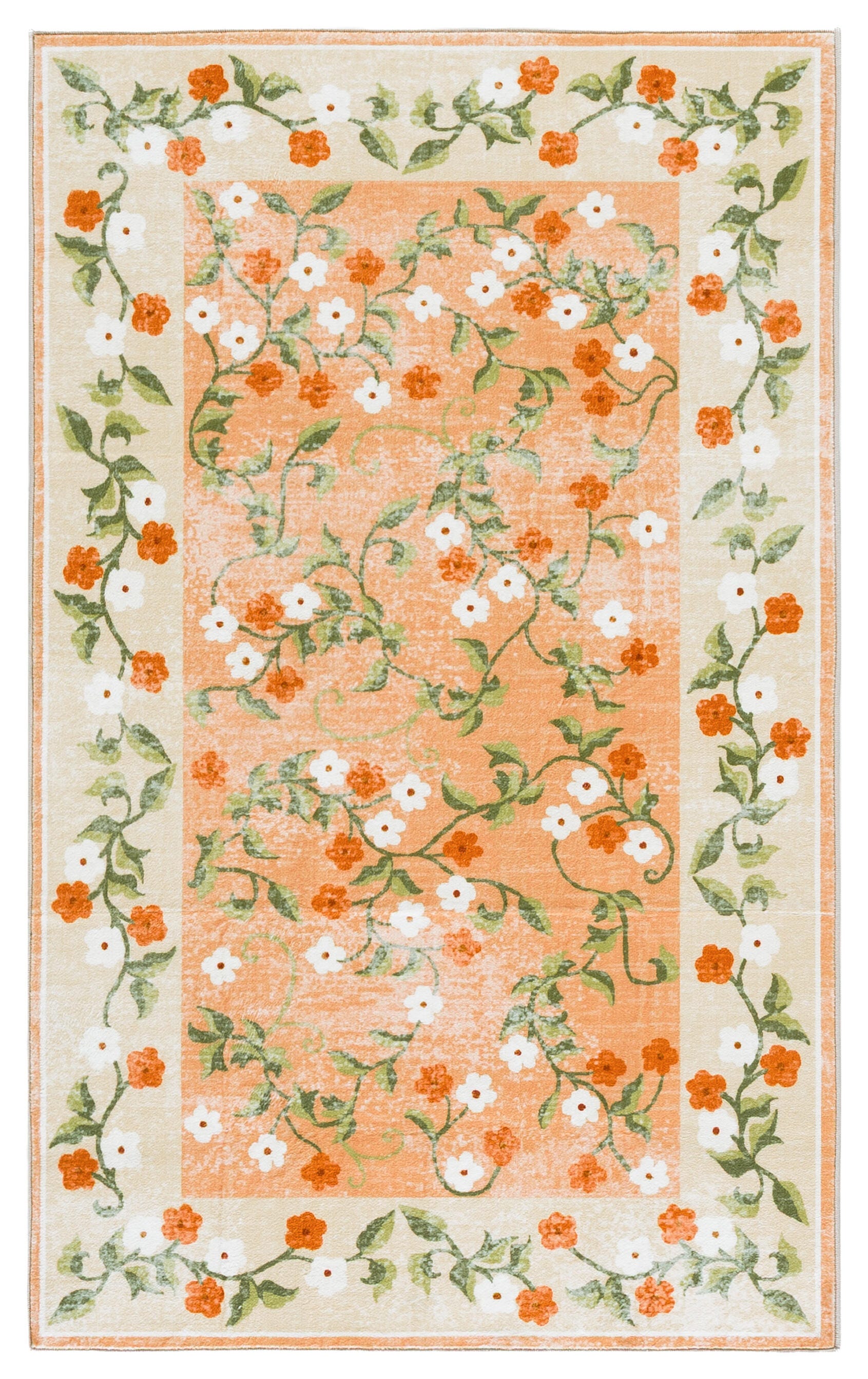 Safavieh Martha Stewart Androniki 4' x 6' Accent Rug, Orange/Beige, large