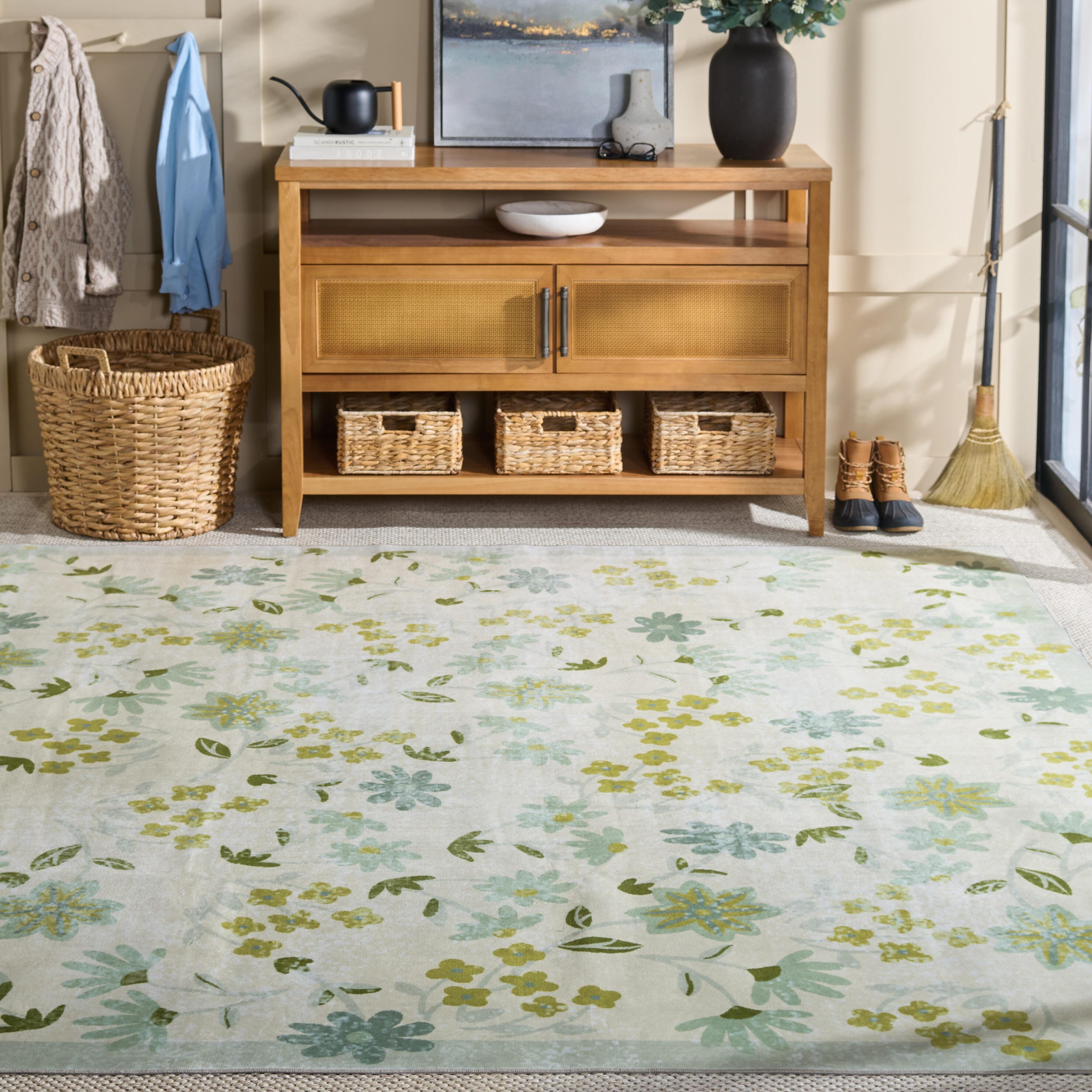 Safavieh Martha Stewart Maliqe 5' x 8' Area Rug, Beige/Green, rollover