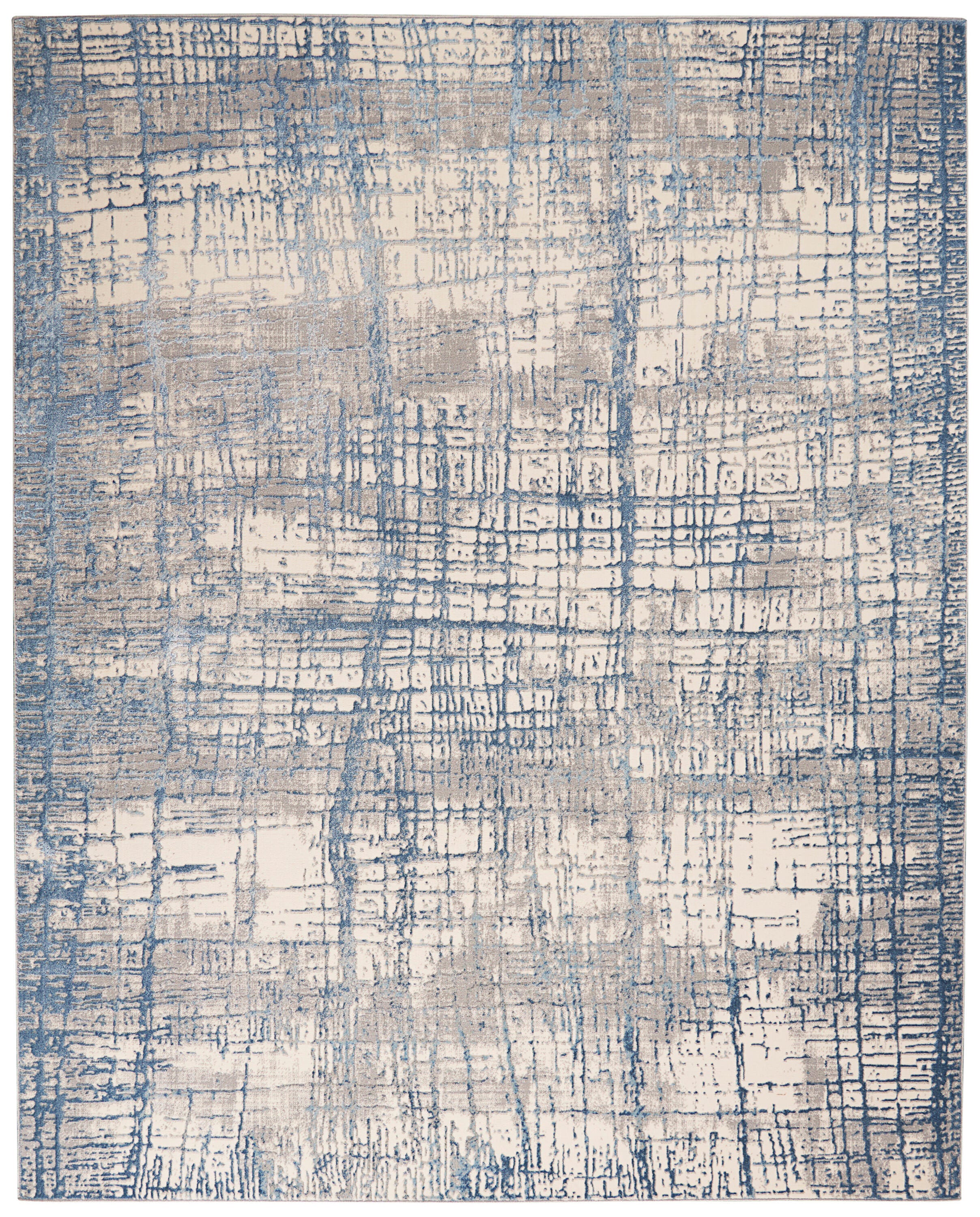 Calvin Klein Rush 10' x 14' Area Rug, Ivory/Blue, large