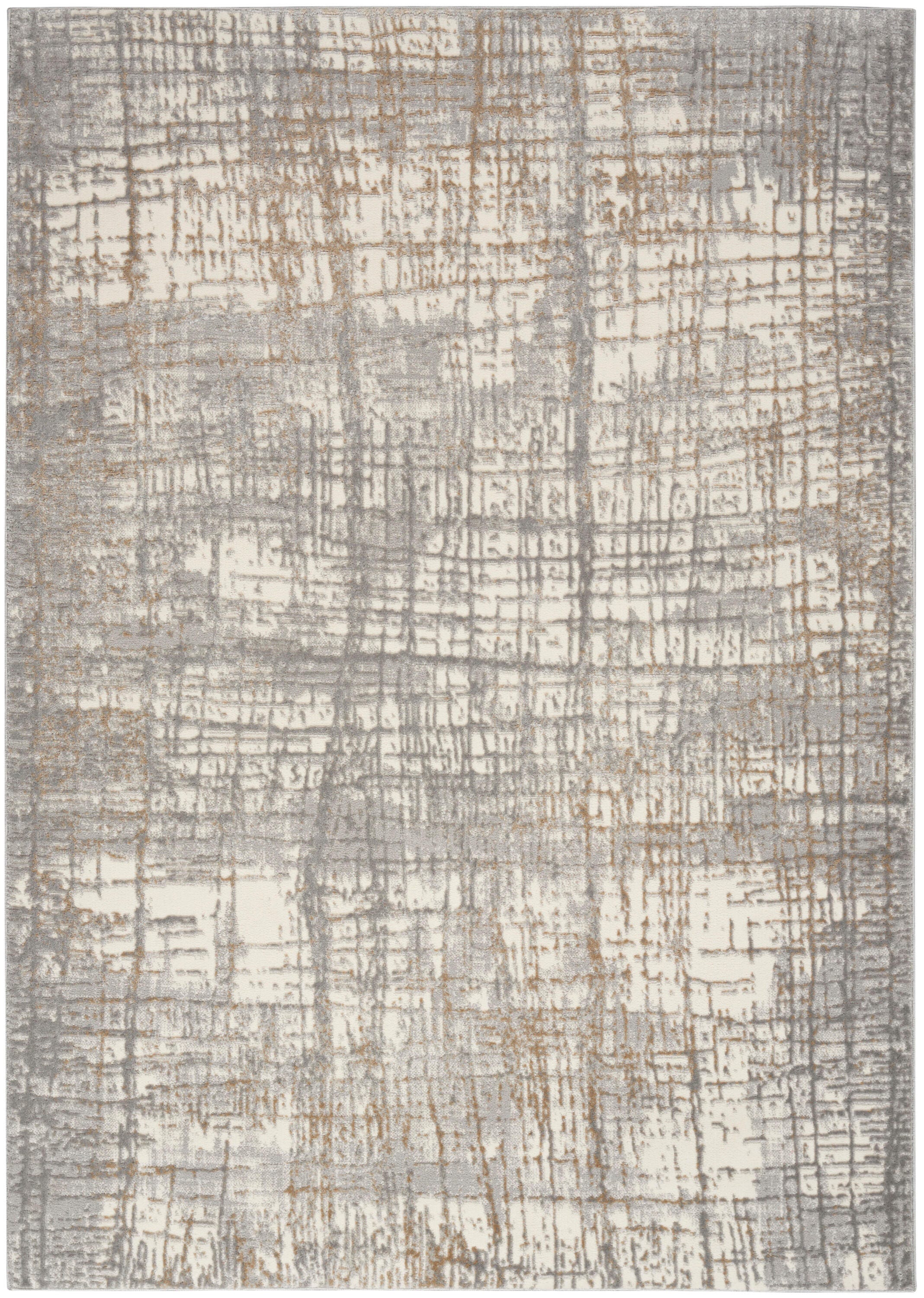 Calvin Klein Rush 5'3" x 7'3" Area Rug, Ivory/Gray, large