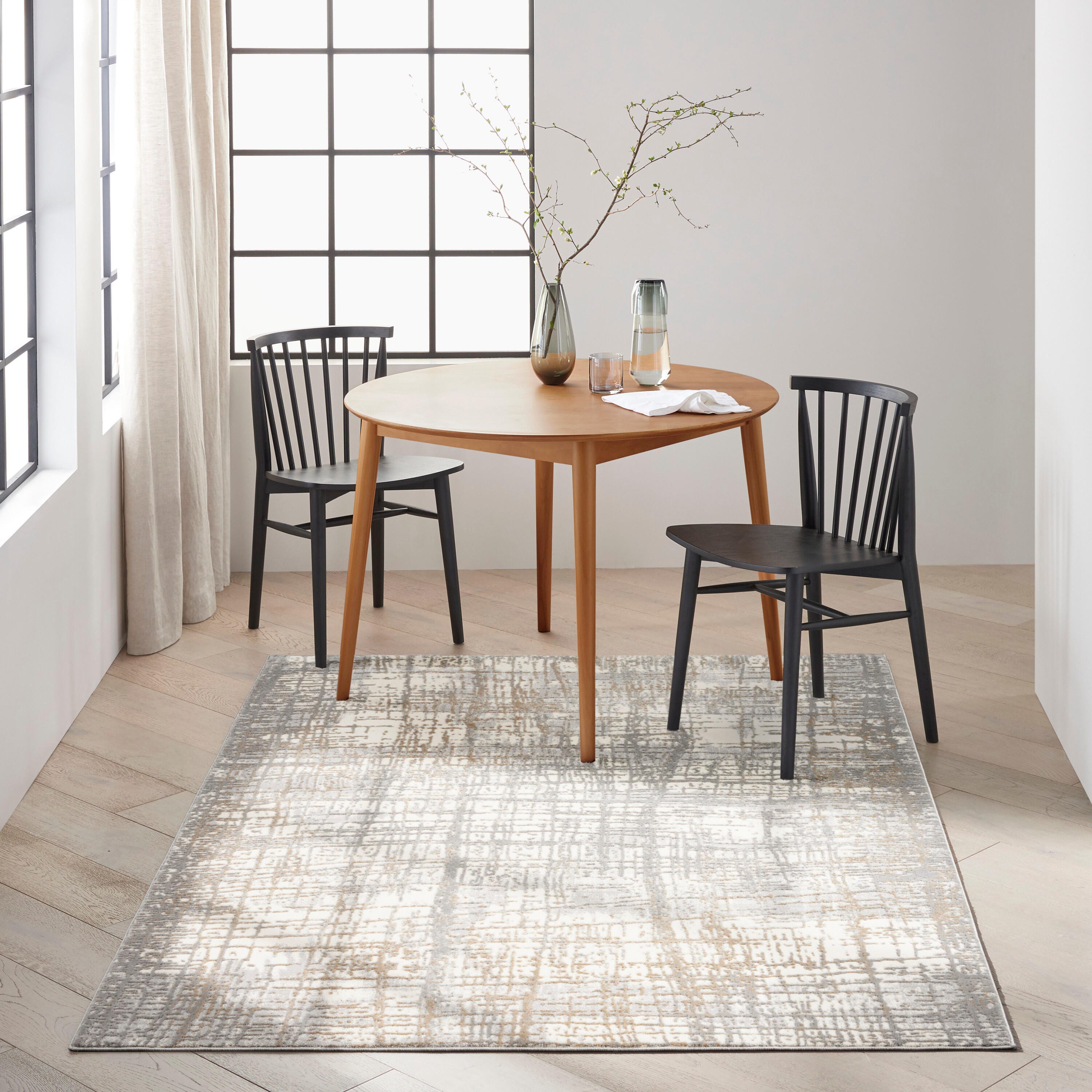 Calvin Klein Rush 5'3" x 7'3" Area Rug, Ivory/Gray, large