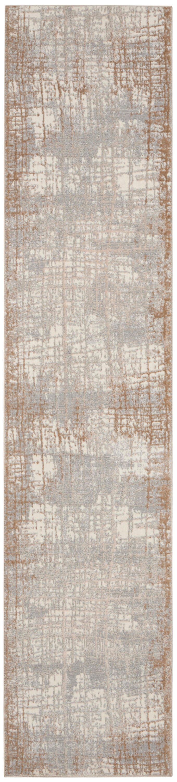 Calvin Klein Rush 2'3" x 10' Runner Rug, Ivory/Gray, large