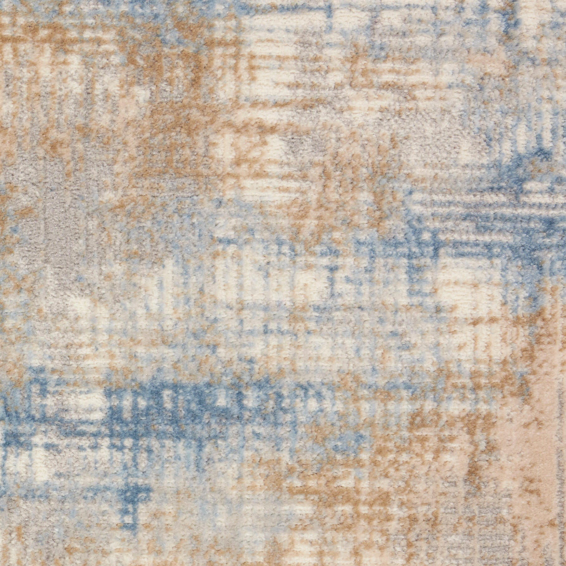 Calvin Klein Rush Abstract 10' x 14' Area Rug, Blue/Beige, large