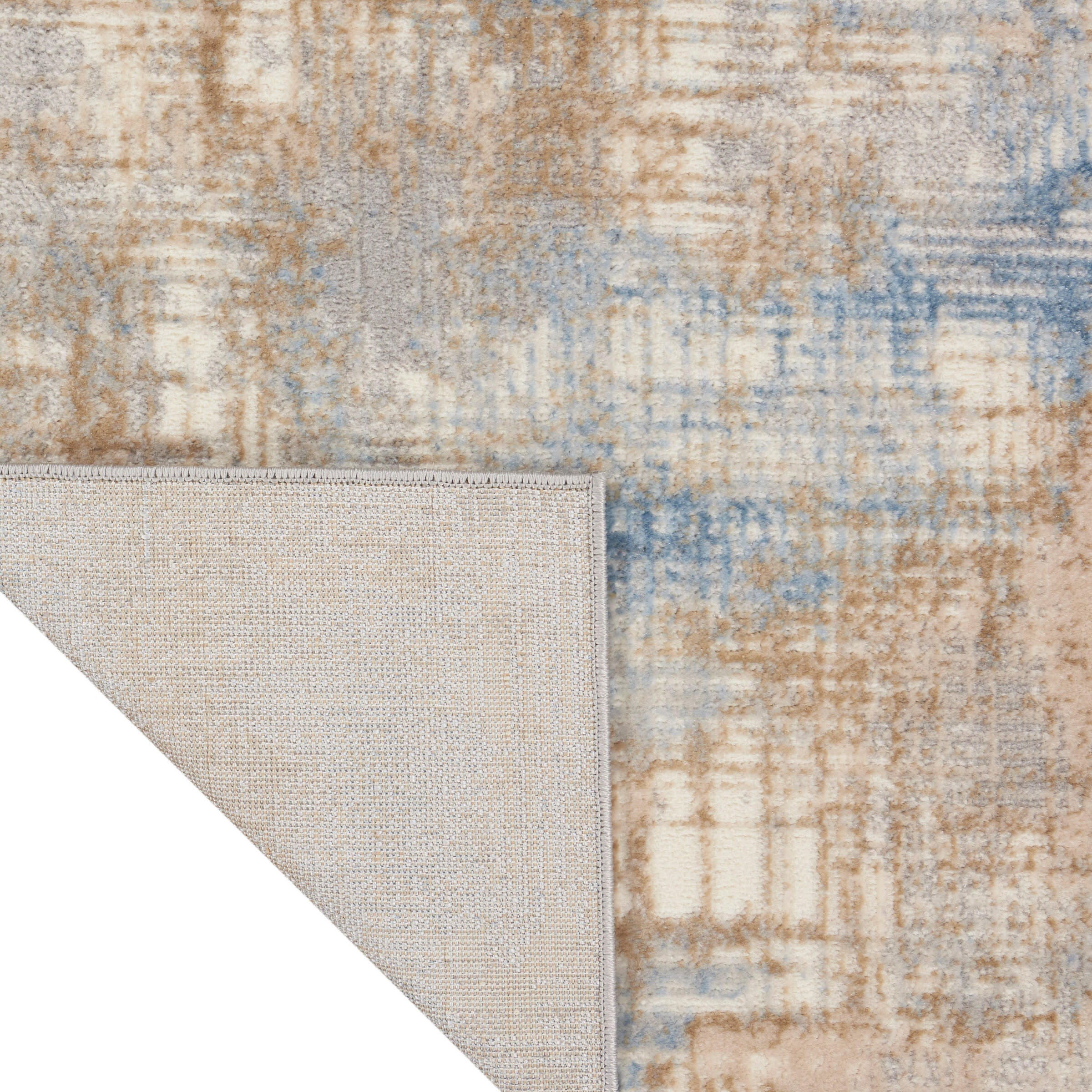 Calvin Klein Rush Abstract 10' x 14' Area Rug, Blue/Beige, large