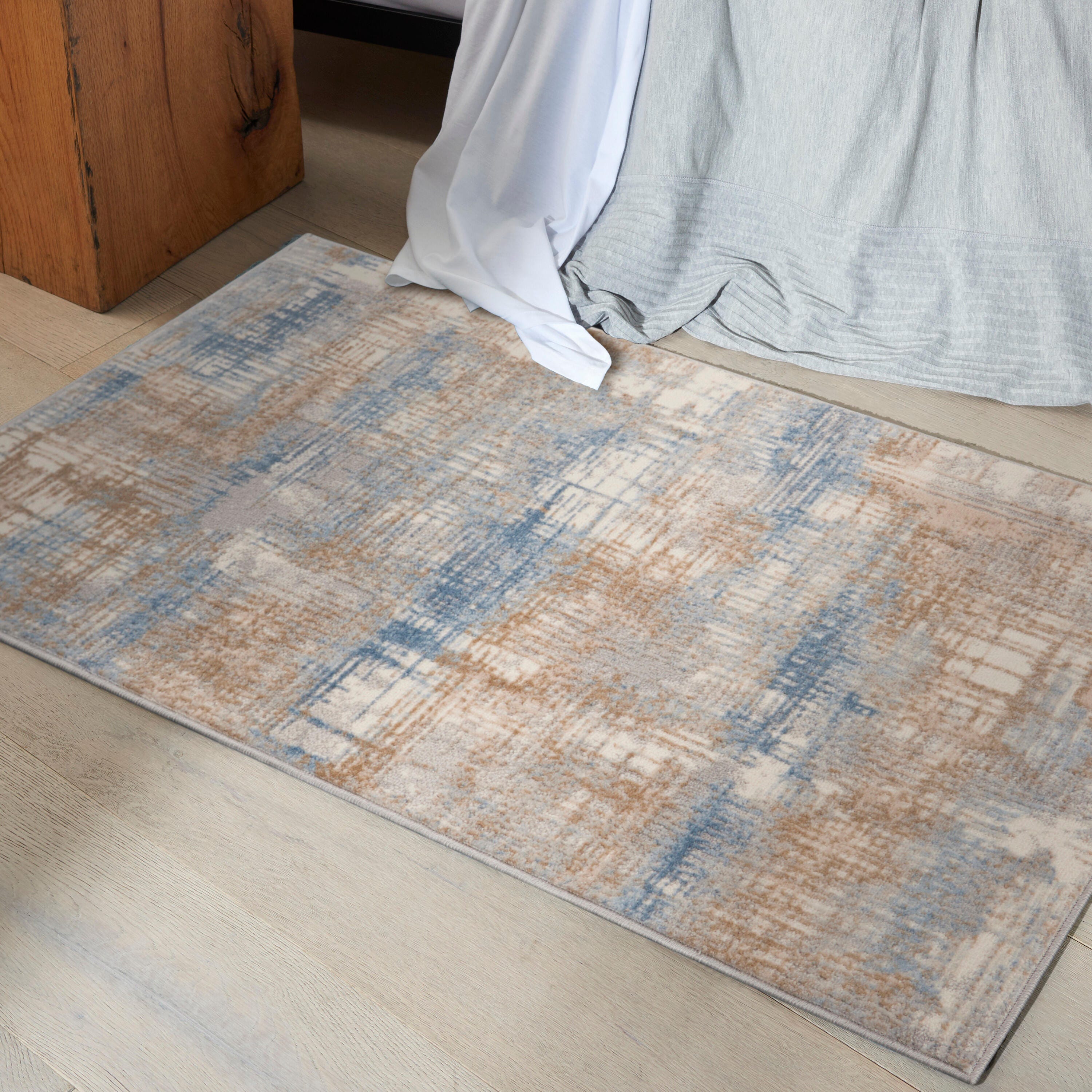 Calvin Klein Rush Abstract 2'2" x 3'9" Accent Rug, Blue/Beige, rollover