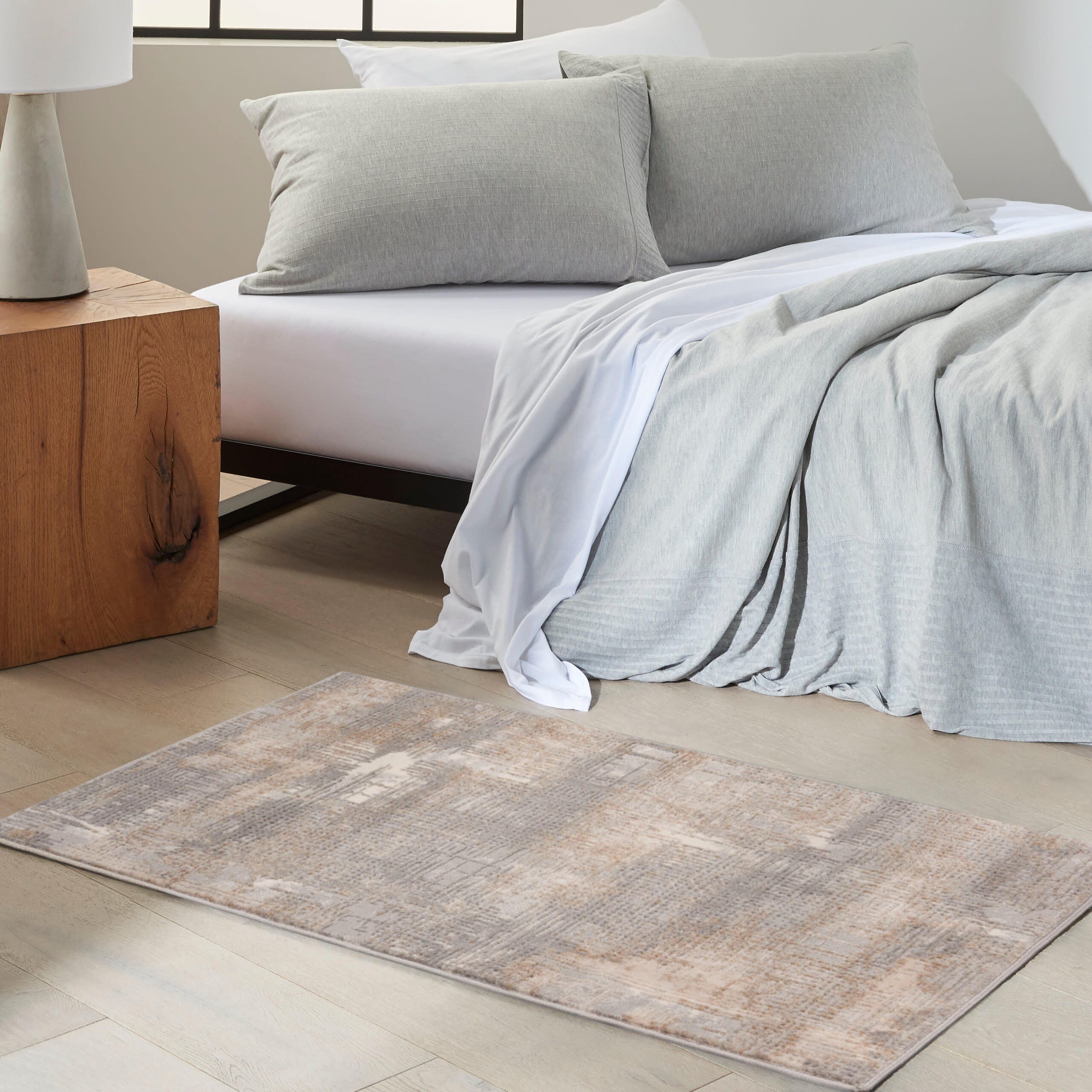 Calvin Klein Rush Abstract 2'2" x 3'9" Accent Rug, Gray/Beige, large