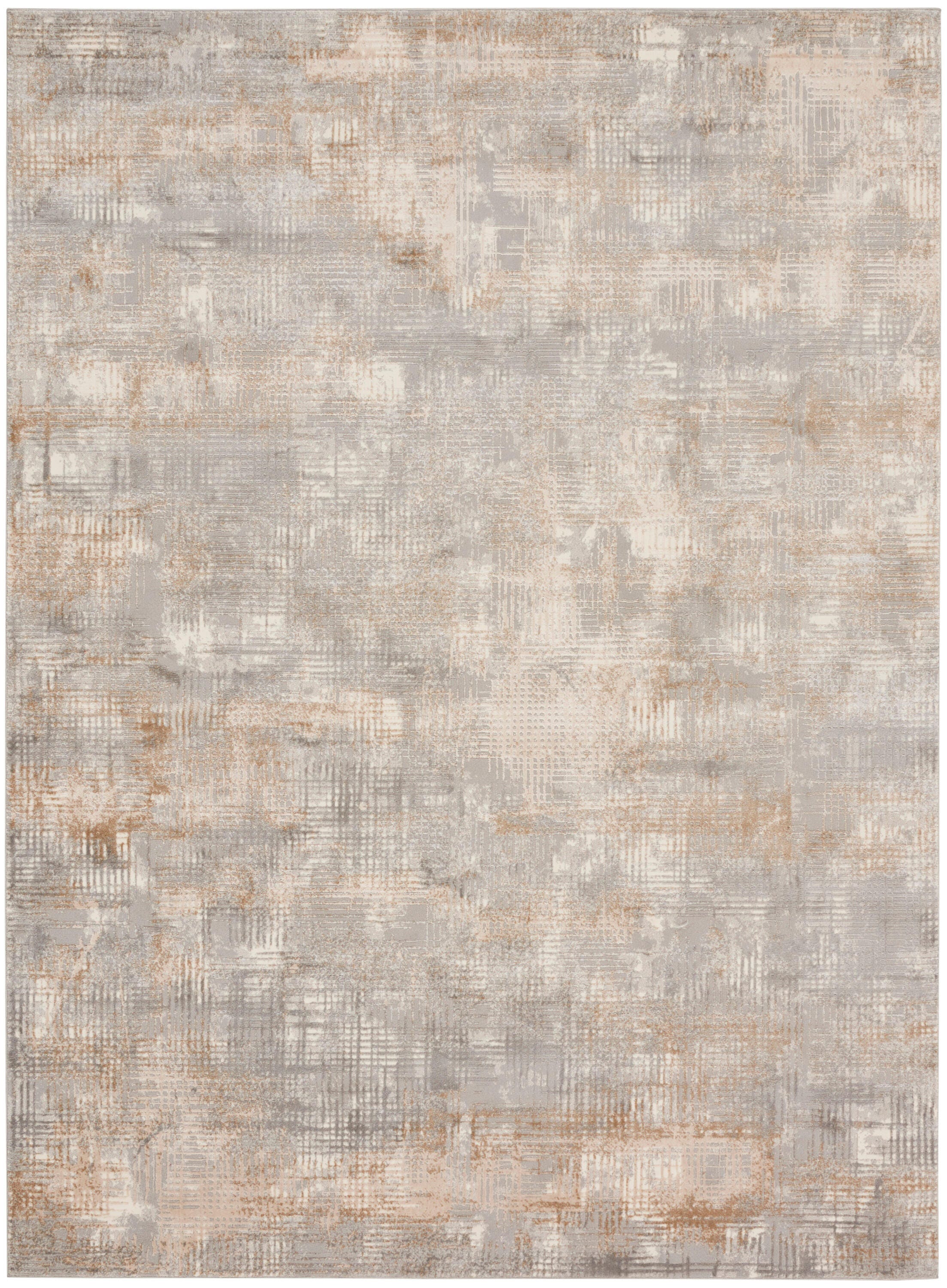 Calvin Klein Rush Abstract 9' x 12' Area Rug, Gray/Beige, large