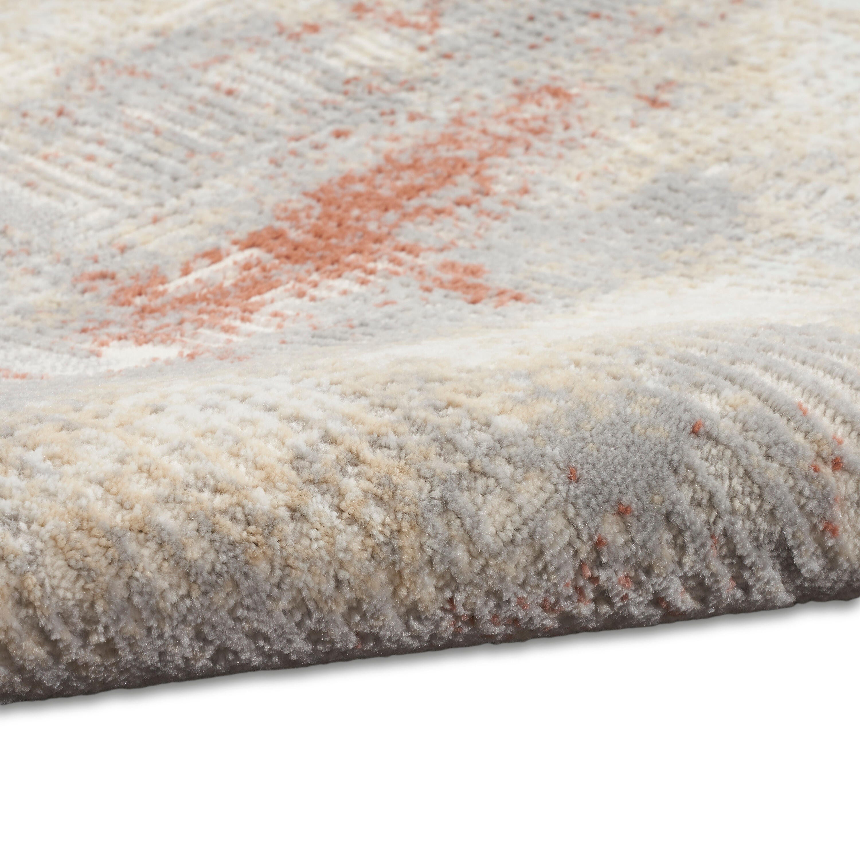 Calvin Klein Rush Abstract 2'3" x 7'3" Runner Rug, Brown/Beige, large