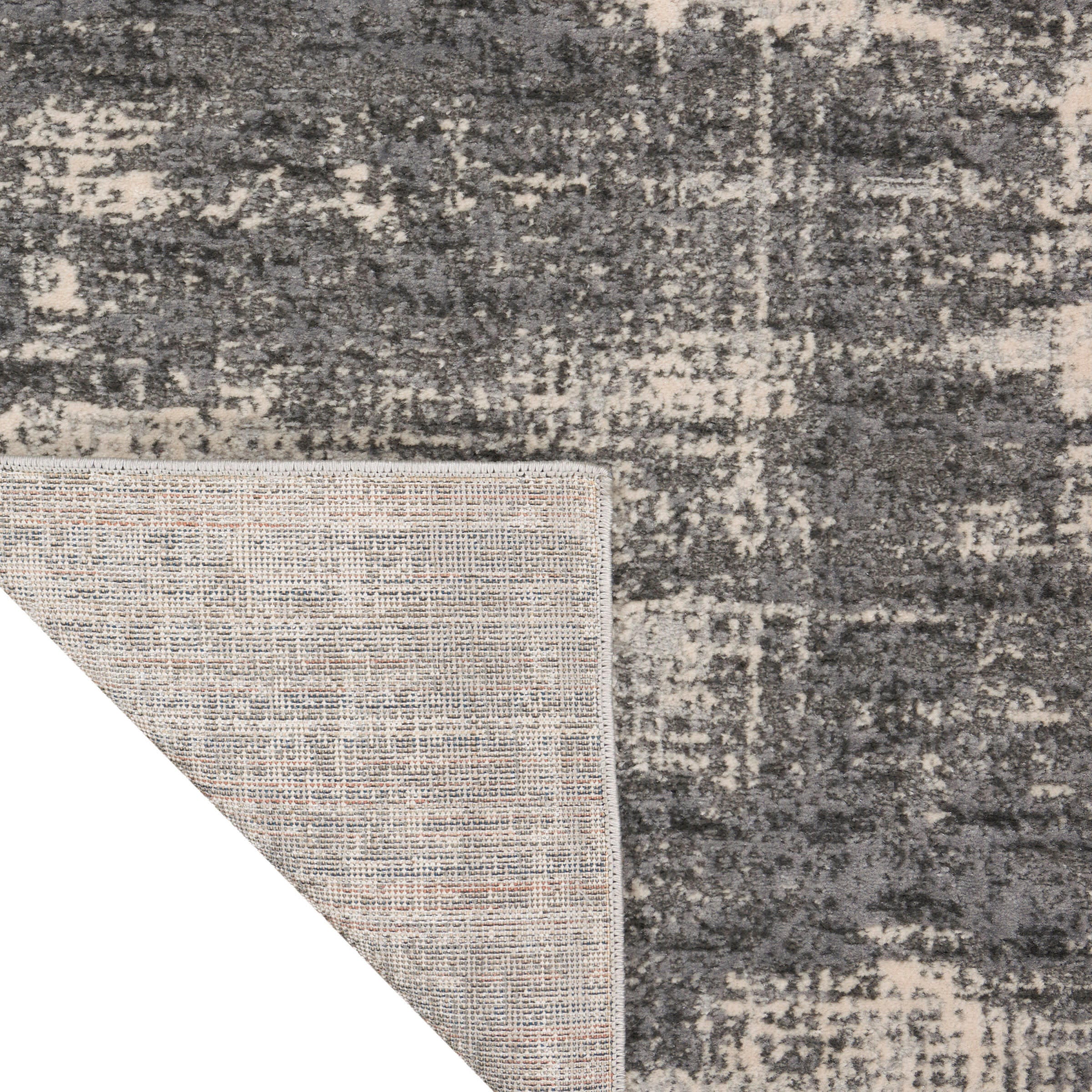 Calvin Klein Rush Textured 2'3" x 10' Runner Rug, Gray/Cream, large