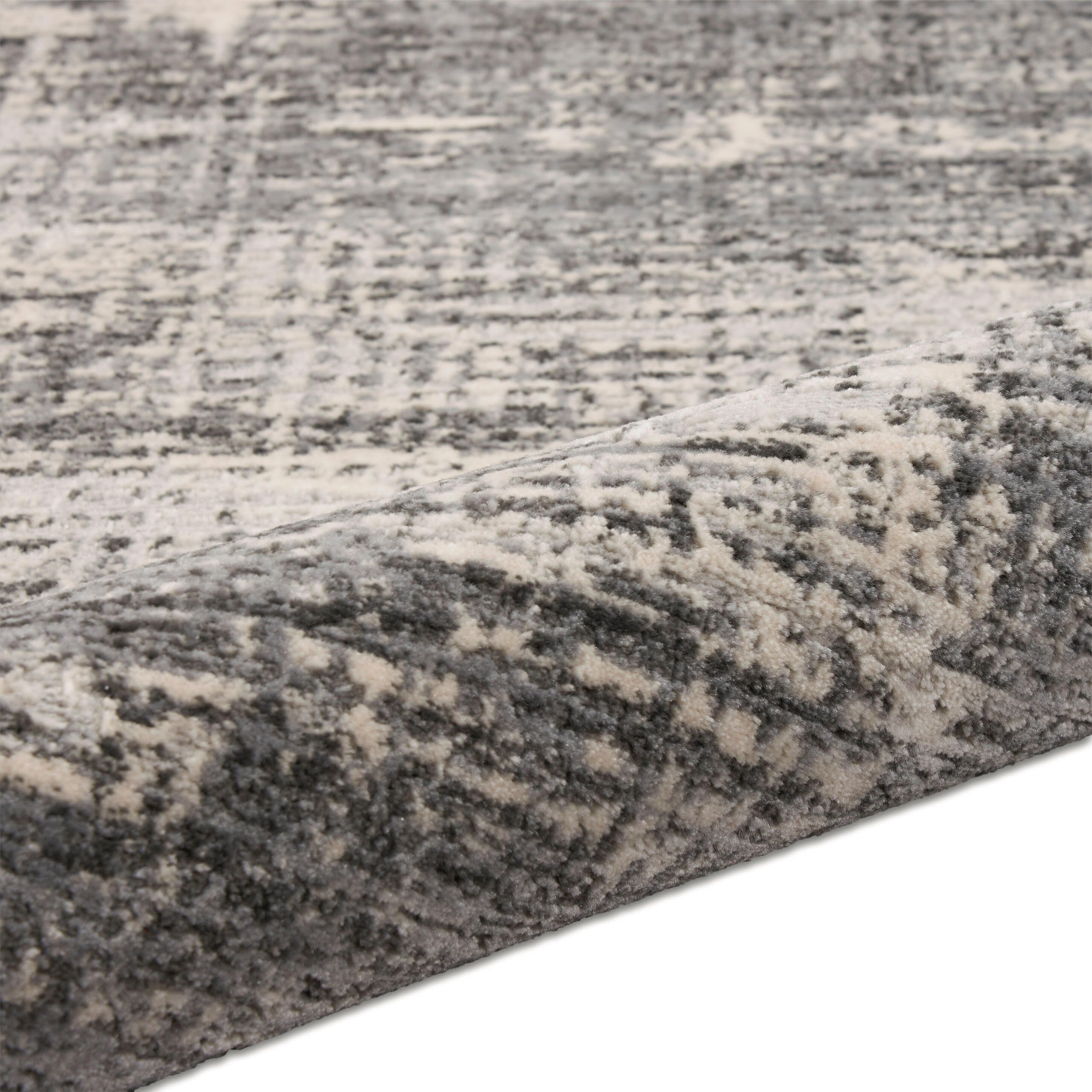 Calvin Klein Rush Textured 2'3" x 10' Runner Rug, Gray/Cream, large