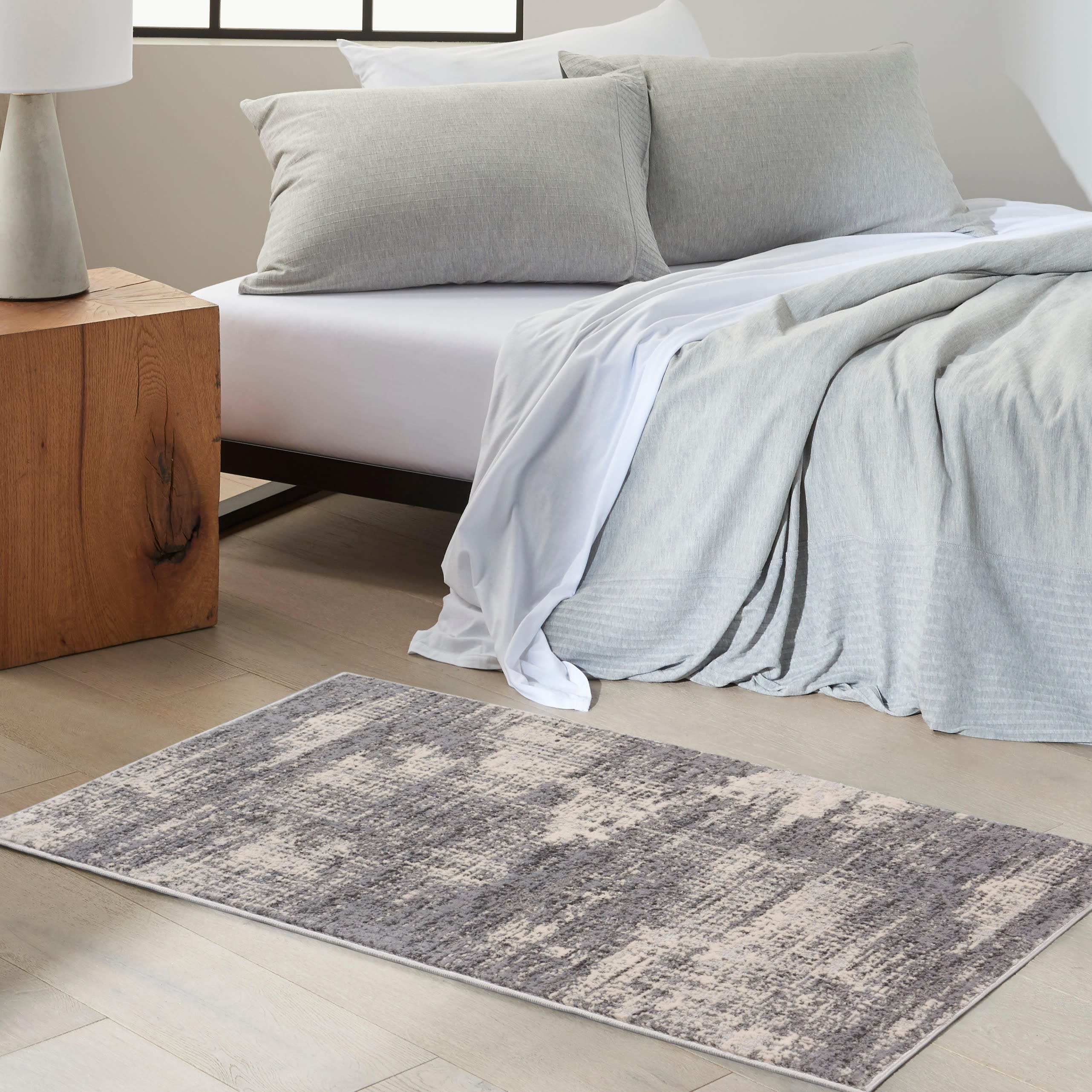 Calvin Klein Rush Textured 2'2" x 3'9" Accent Rug, Gray/Cream, large