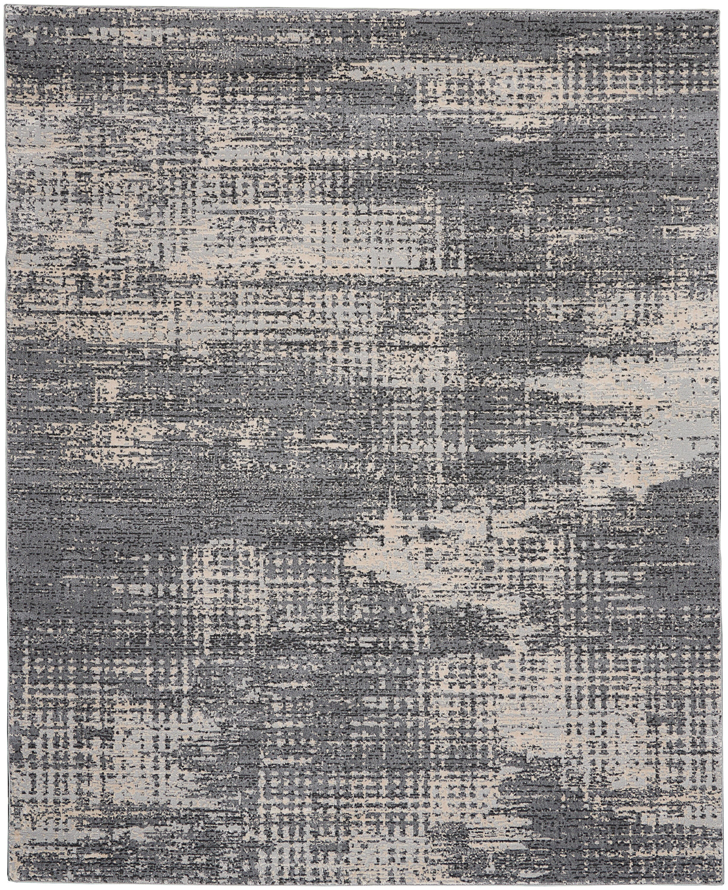Calvin Klein Rush Textured 9' x 12' Area Rug, Gray/Cream, large