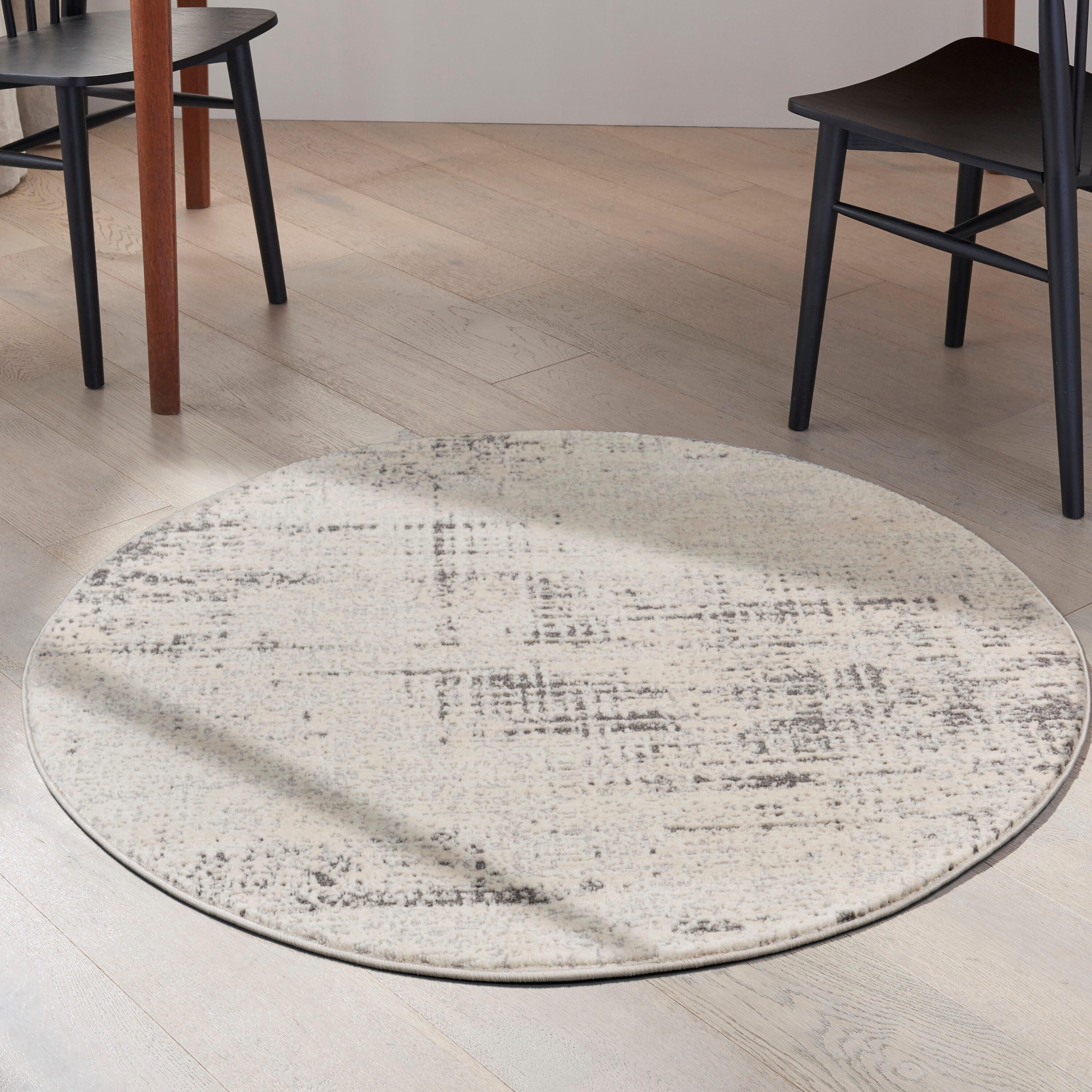 Calvin Klein Rush Textured 4' Round Accent Rug, Ivory/Beige, rollover