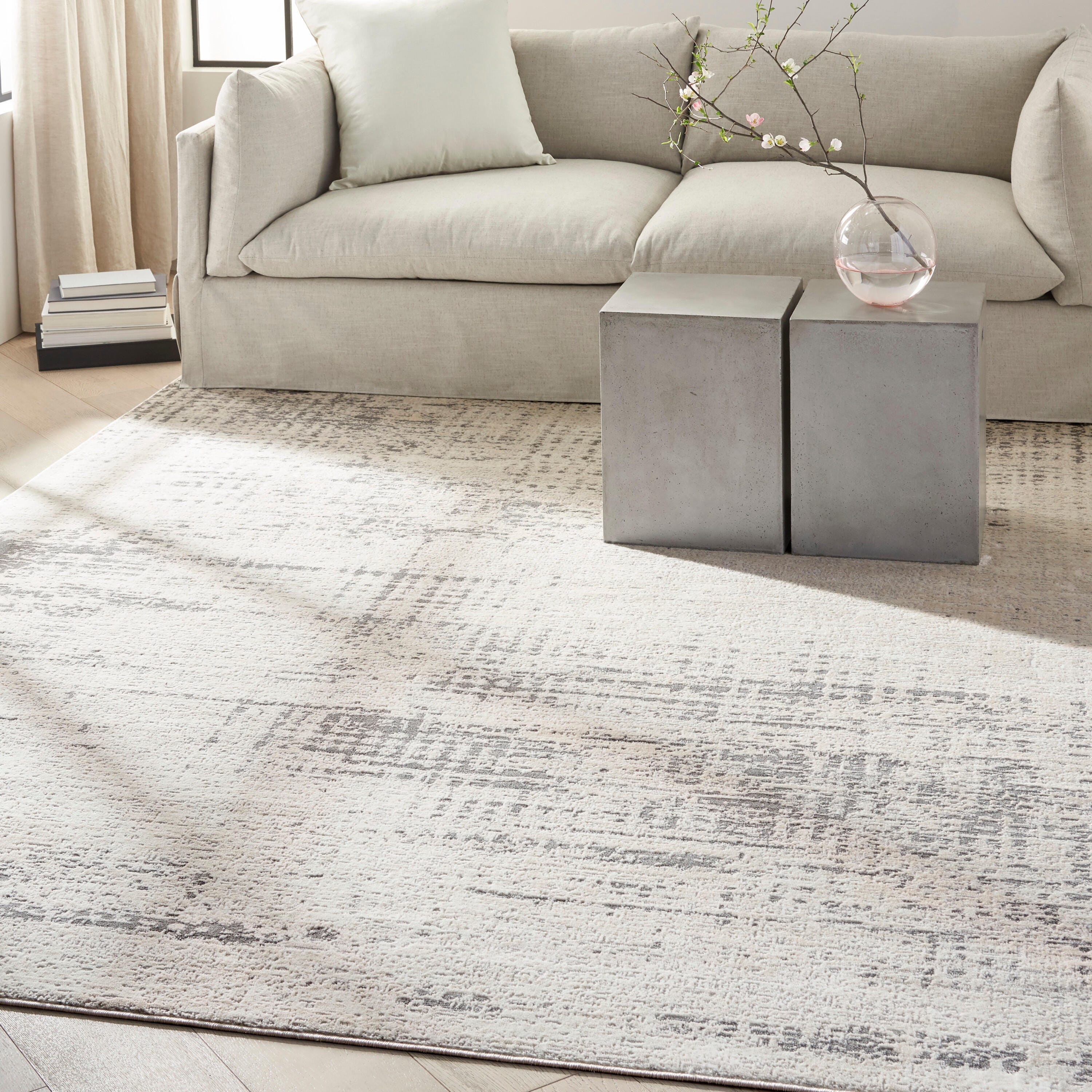 Calvin Klein Rush Textured 9' x 12' Area Rug, Ivory/Beige, rollover
