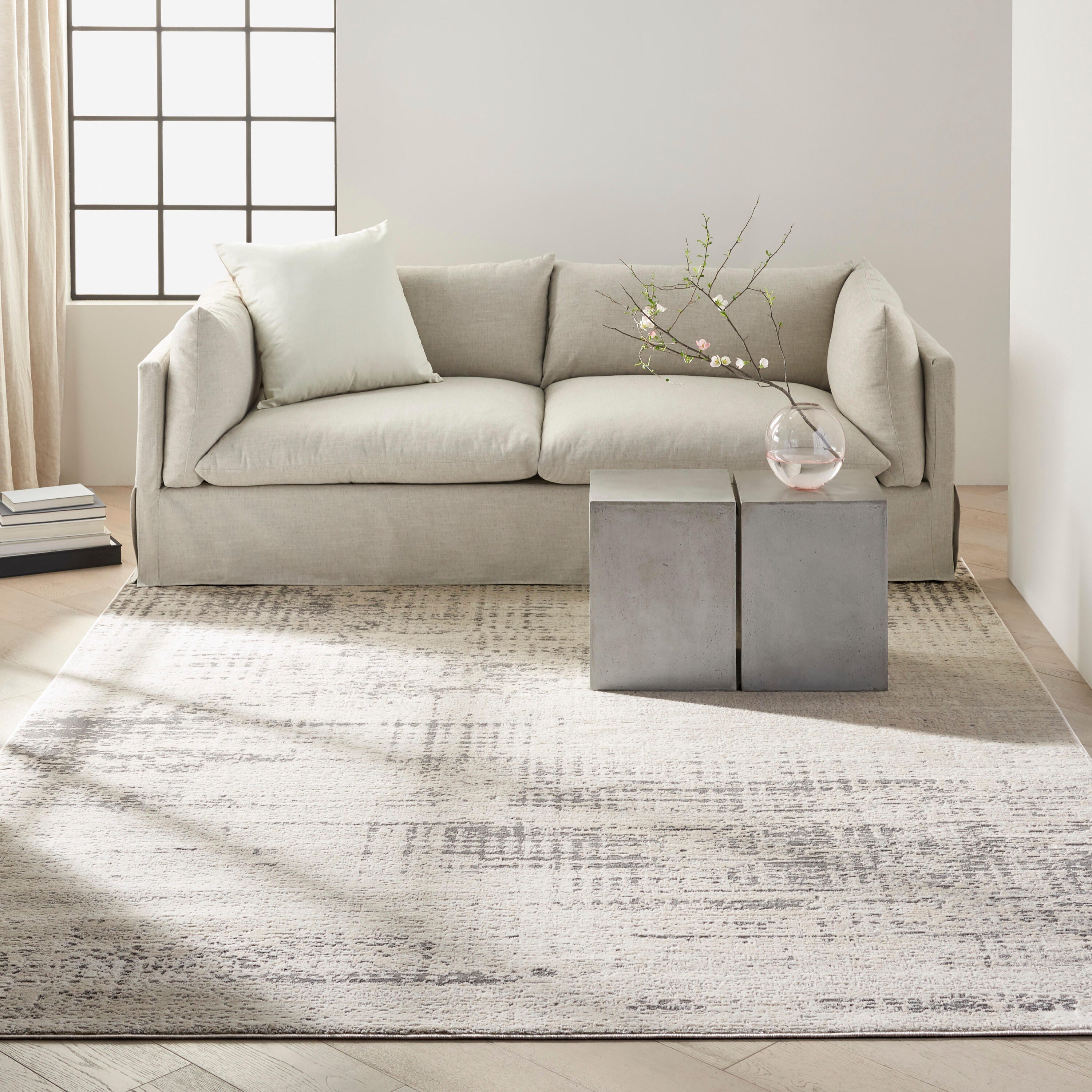 Calvin Klein Rush Textured 9' x 12' Area Rug, Ivory/Beige, large