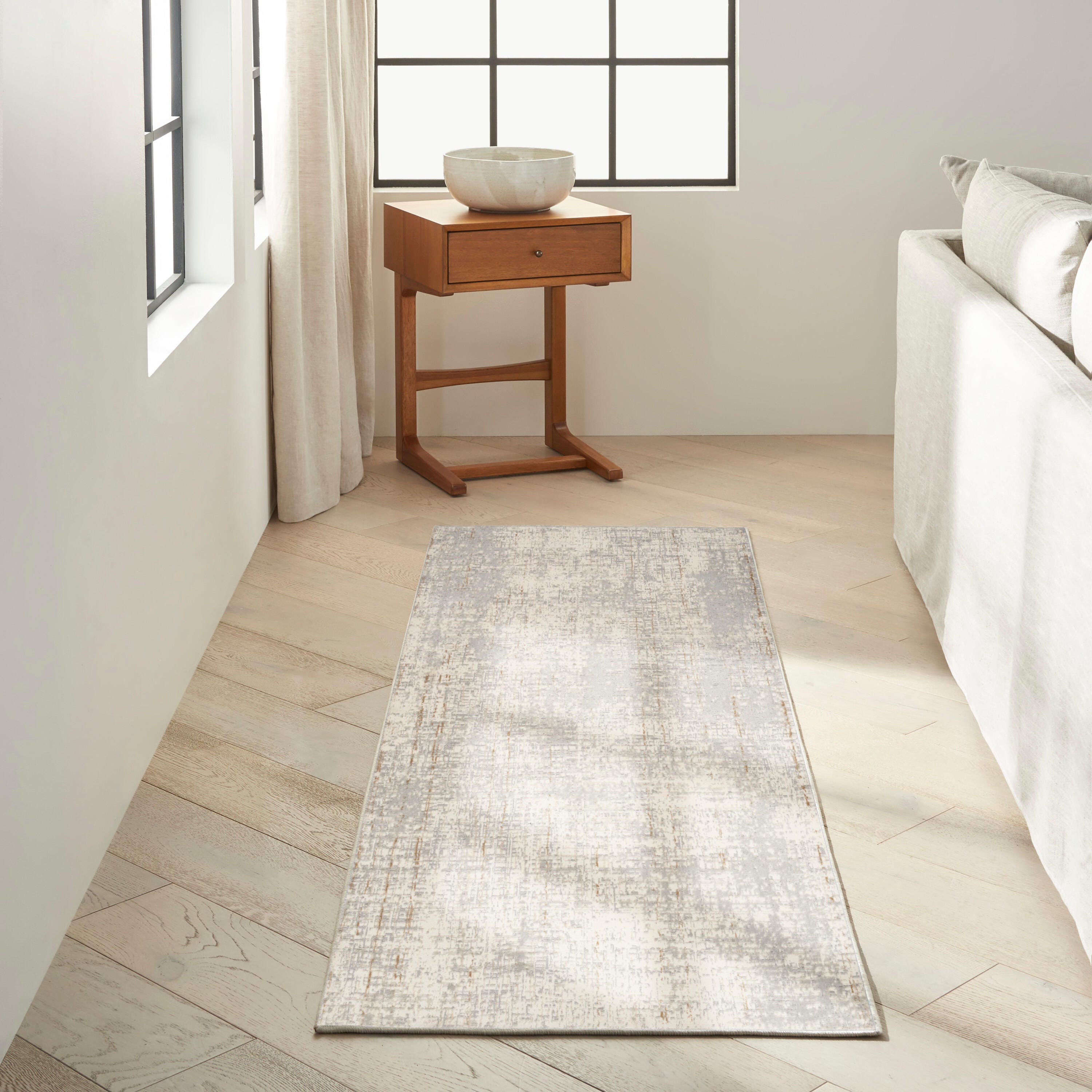 Calvin Klein Rush Neutral 2'3" x 7'3" Runner Rug, Cream, rollover