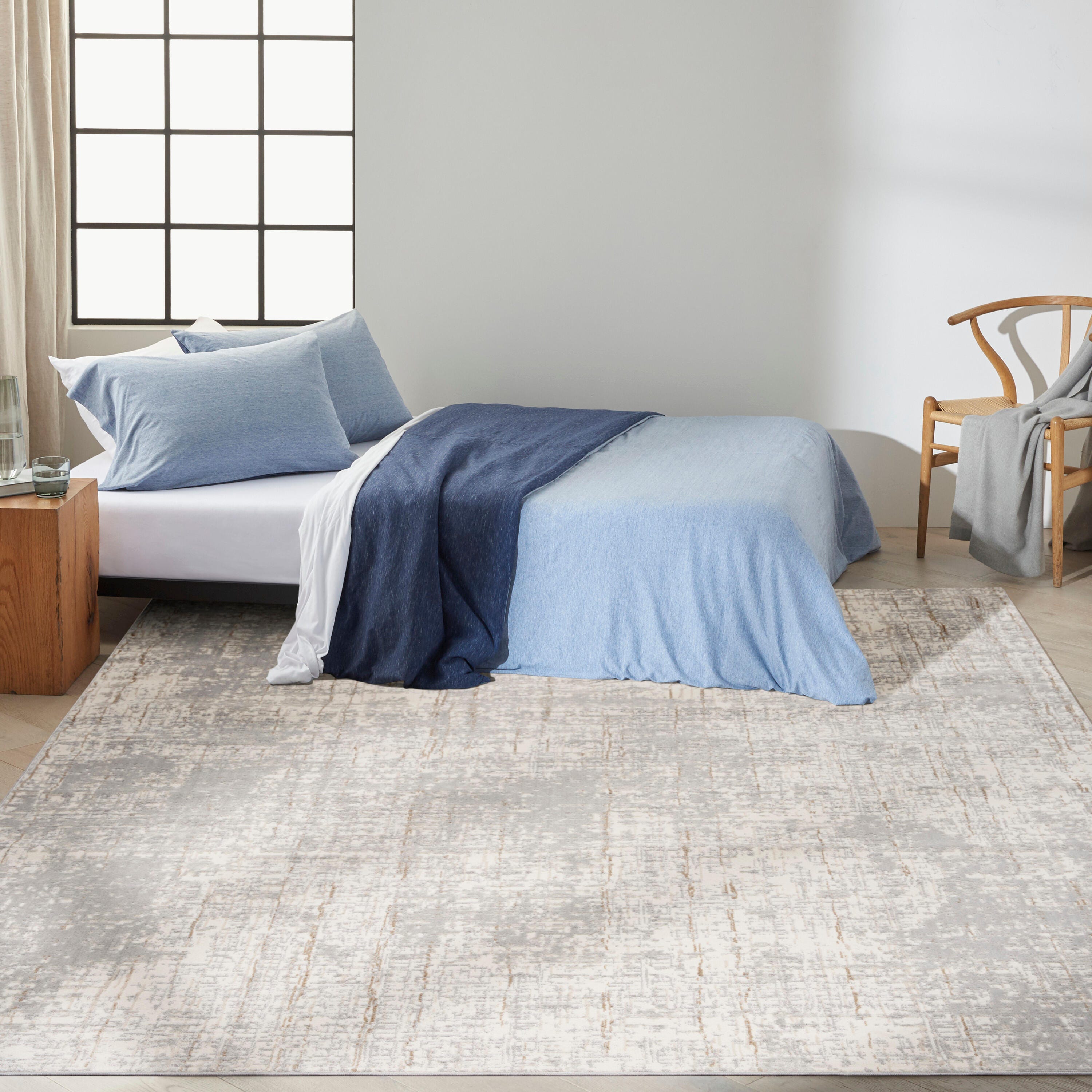 Calvin Klein Rush Neutral 8' x 10' Area Rug, Cream, large