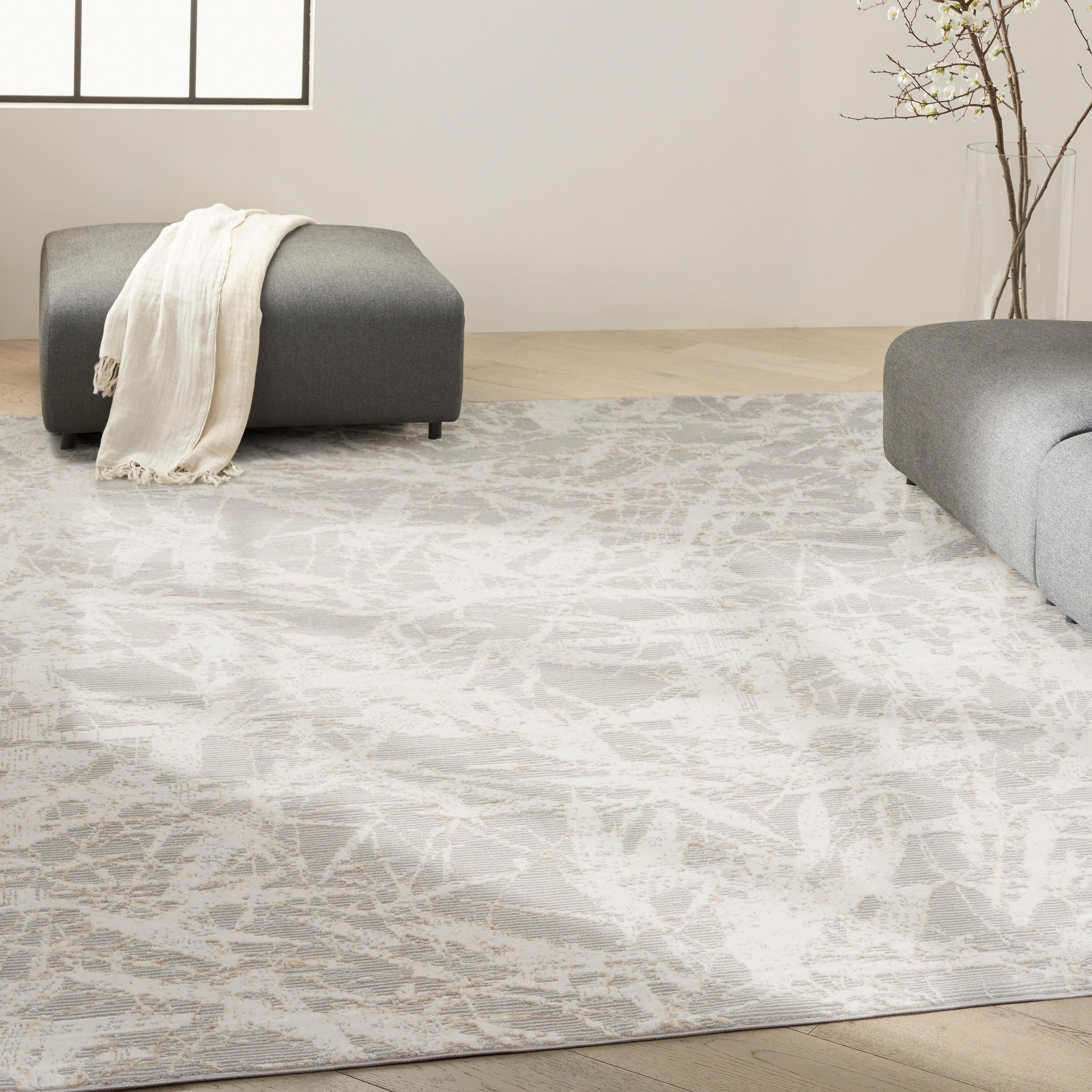 Calvin Klein Rush Serene 8' x 10' Area Rug, Gray, rollover