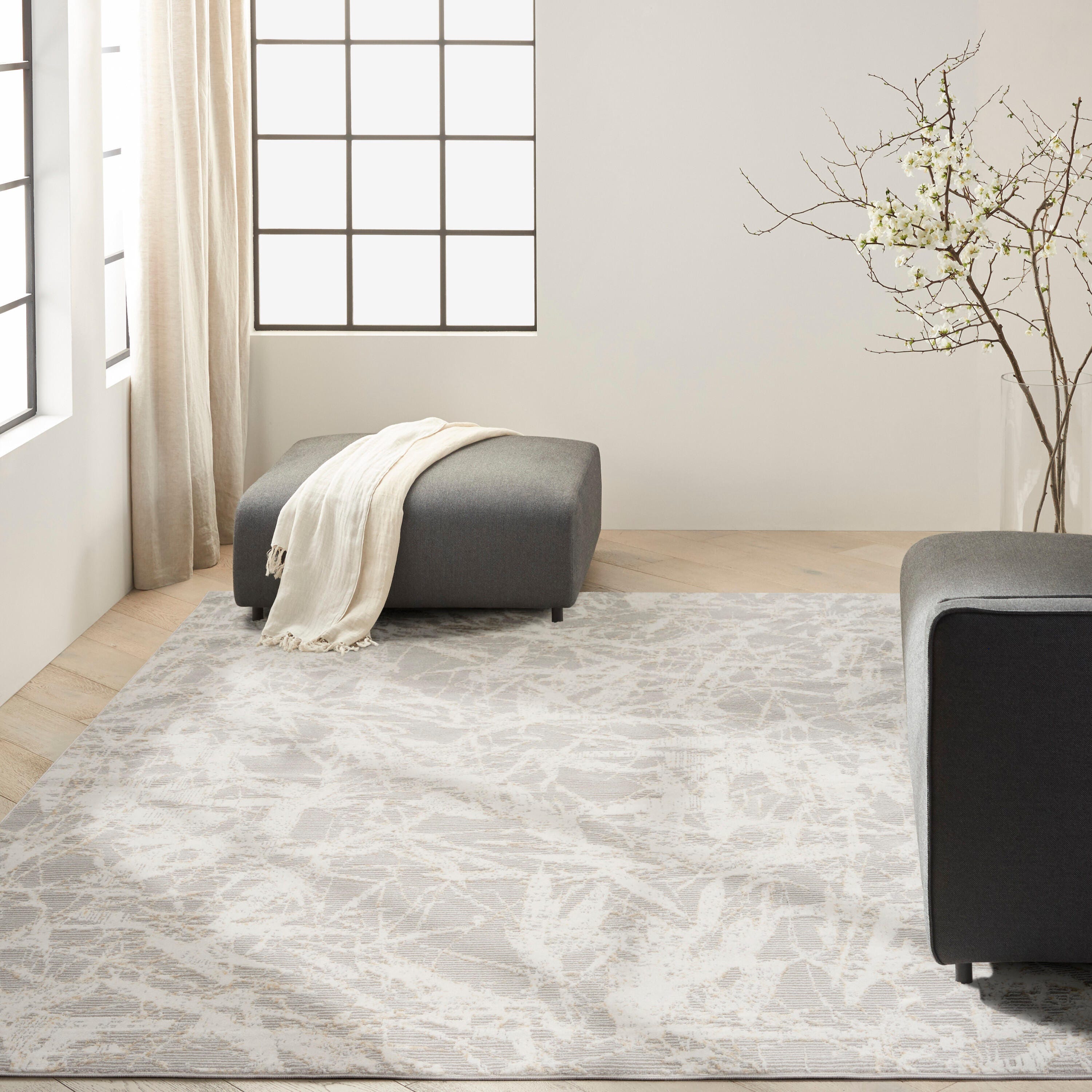Calvin Klein Rush Serene 8' x 10' Area Rug, Gray, large