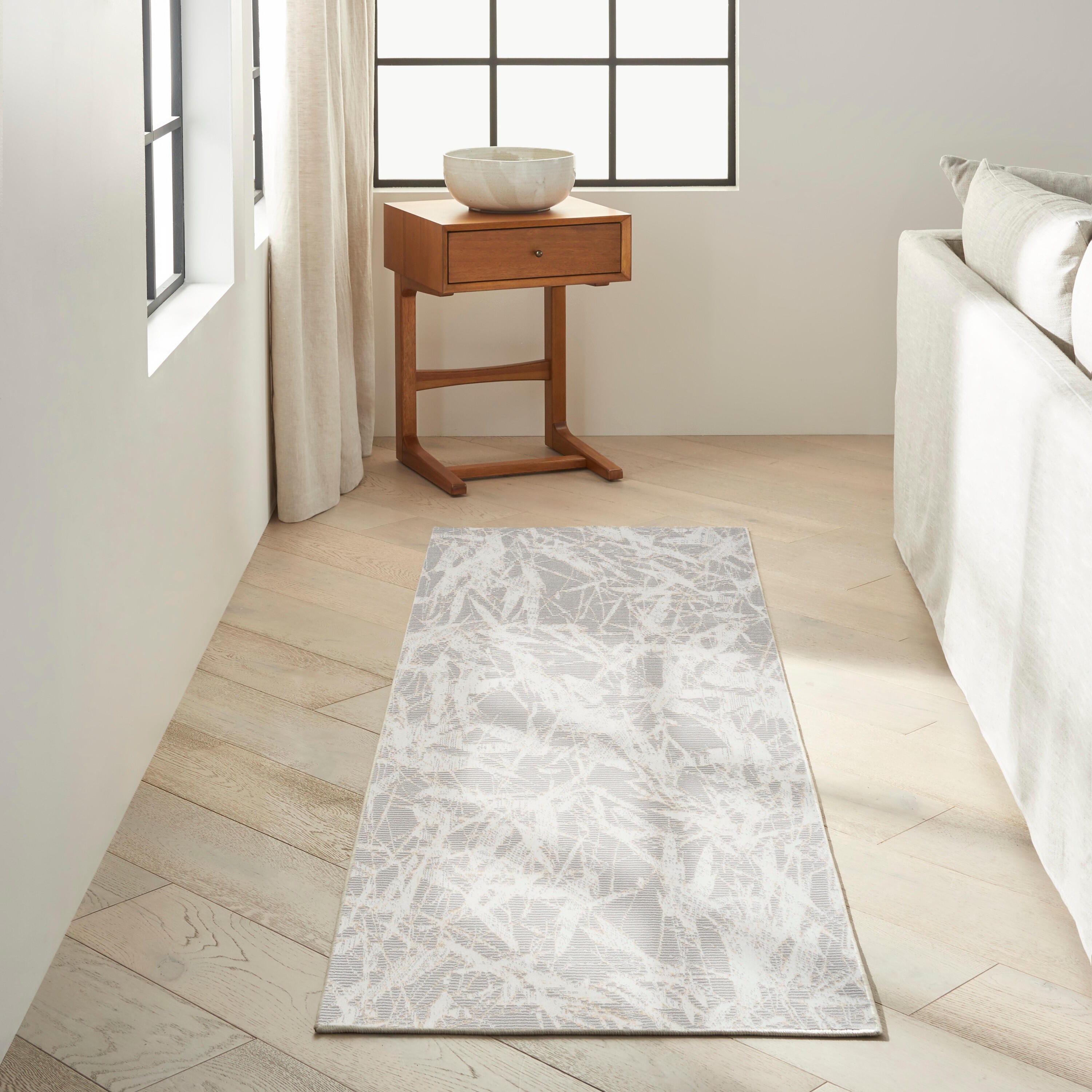 Calvin Klein Rush Serene 2'3" x 7'3" Runner Rug, Gray, rollover