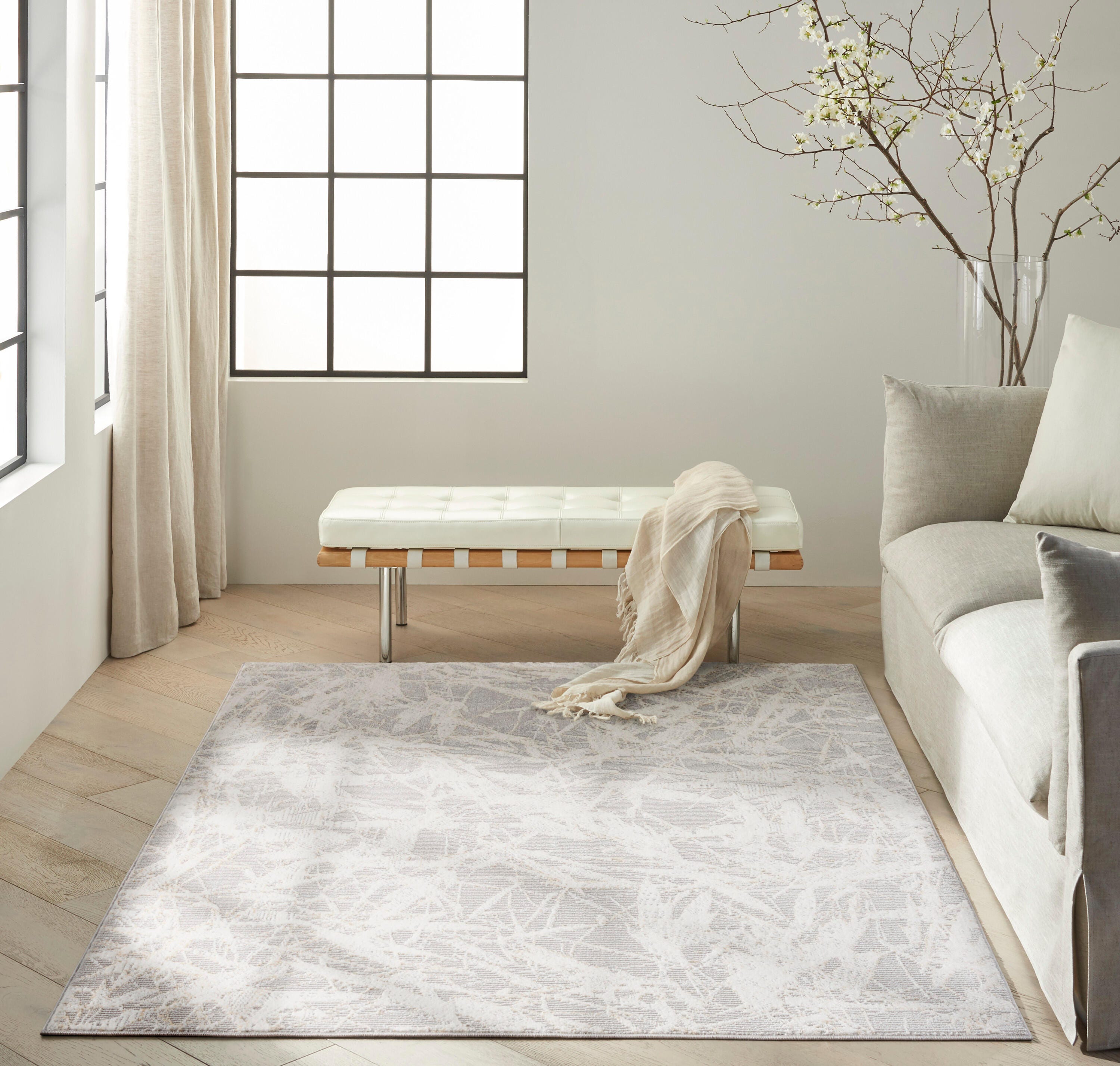 Calvin Klein Rush Serene 5'3" x 7'3"  Area Rug, Gray, large