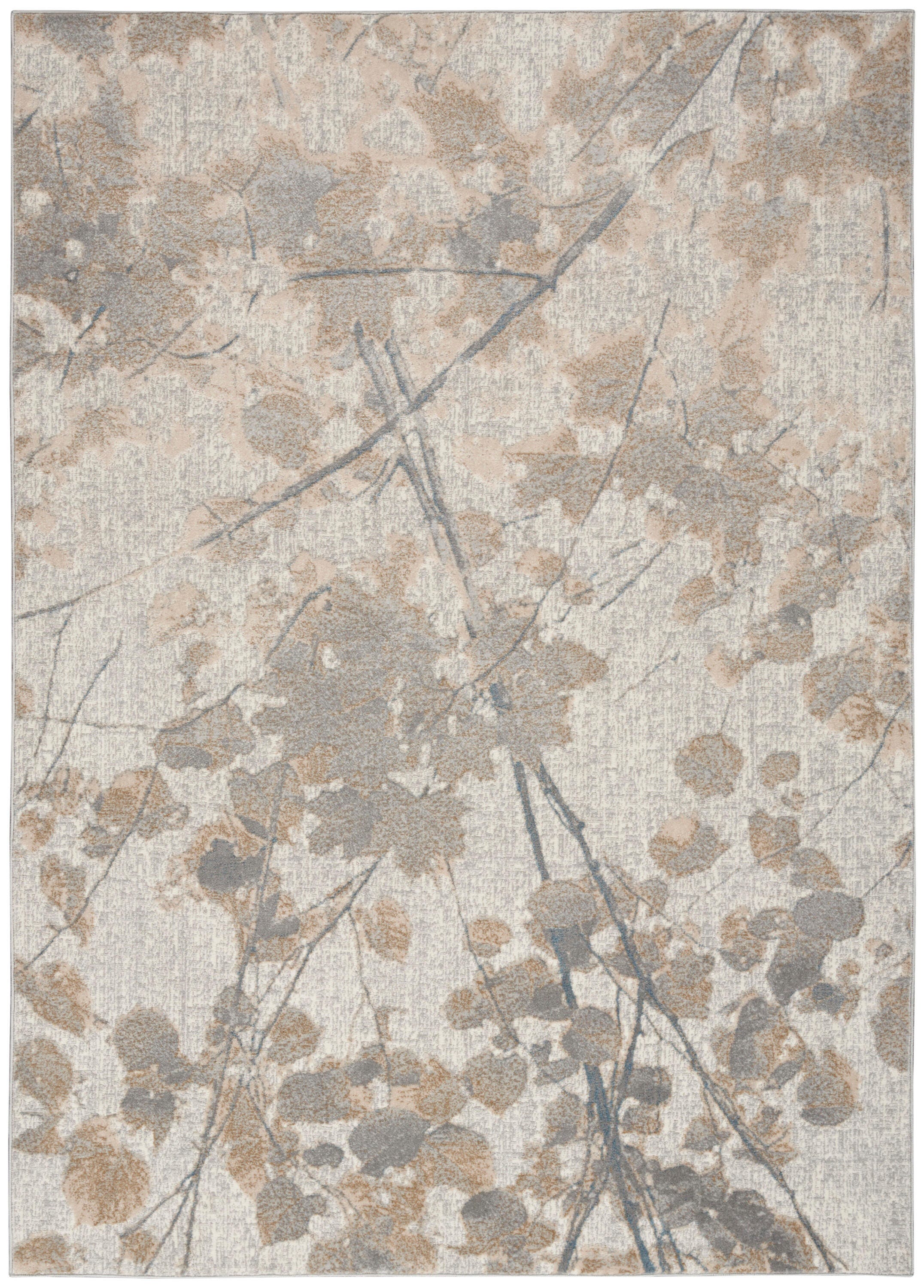 Calvin Klein Rush Nature 5'3" x 7'3" Area Rug, Gray/Brown, large