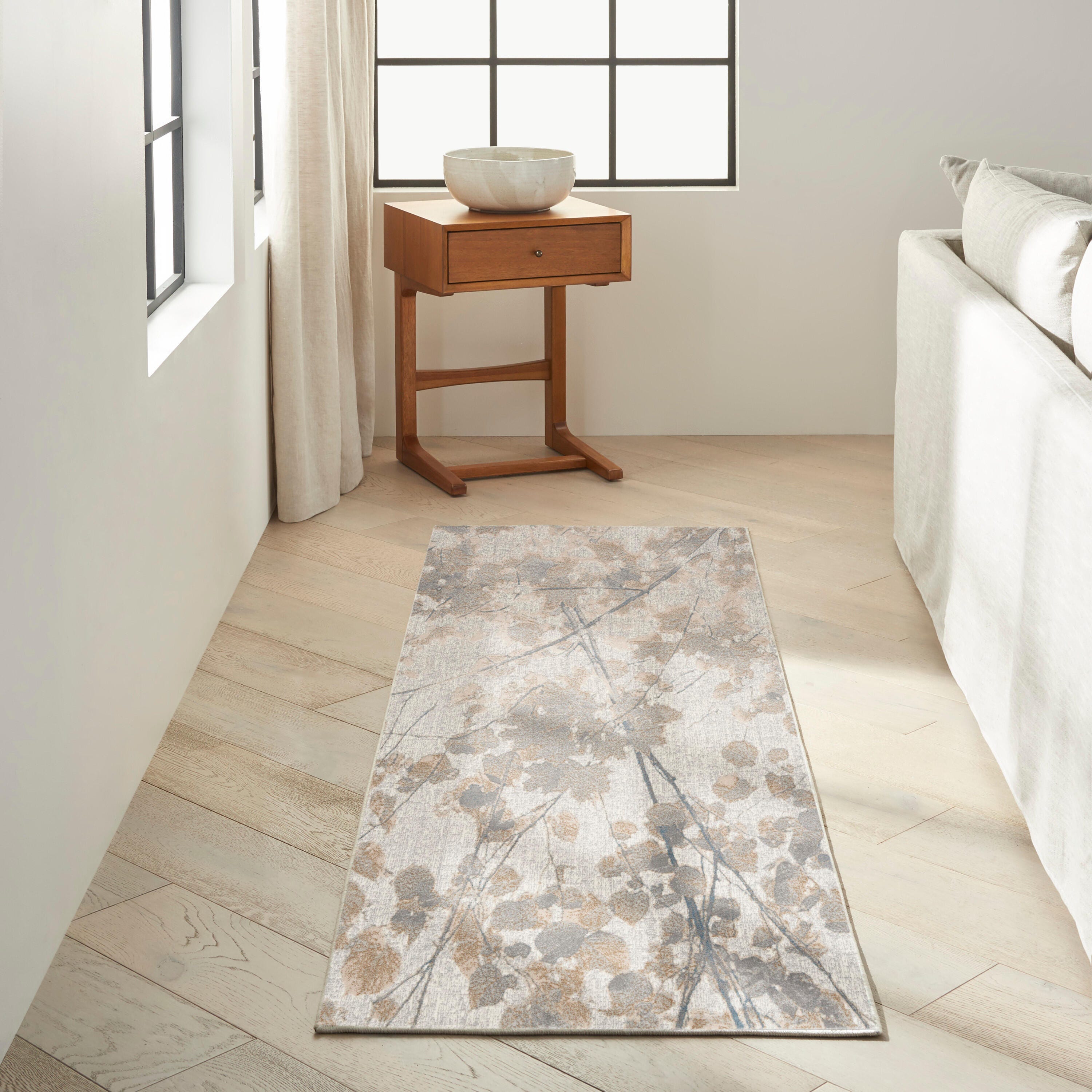Calvin Klein Rush Nature 2'3" x 7'3" Runner Rug, Gray/Brown, rollover