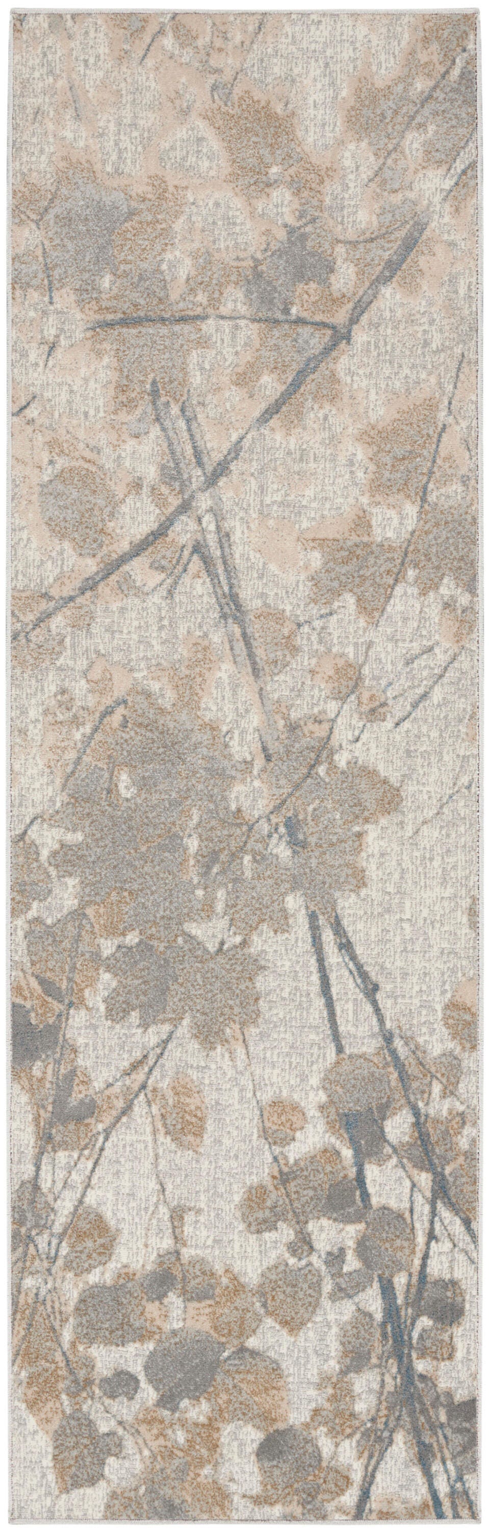 Calvin Klein Rush Nature 2'3" x 7'3" Runner Rug, Gray/Brown, large