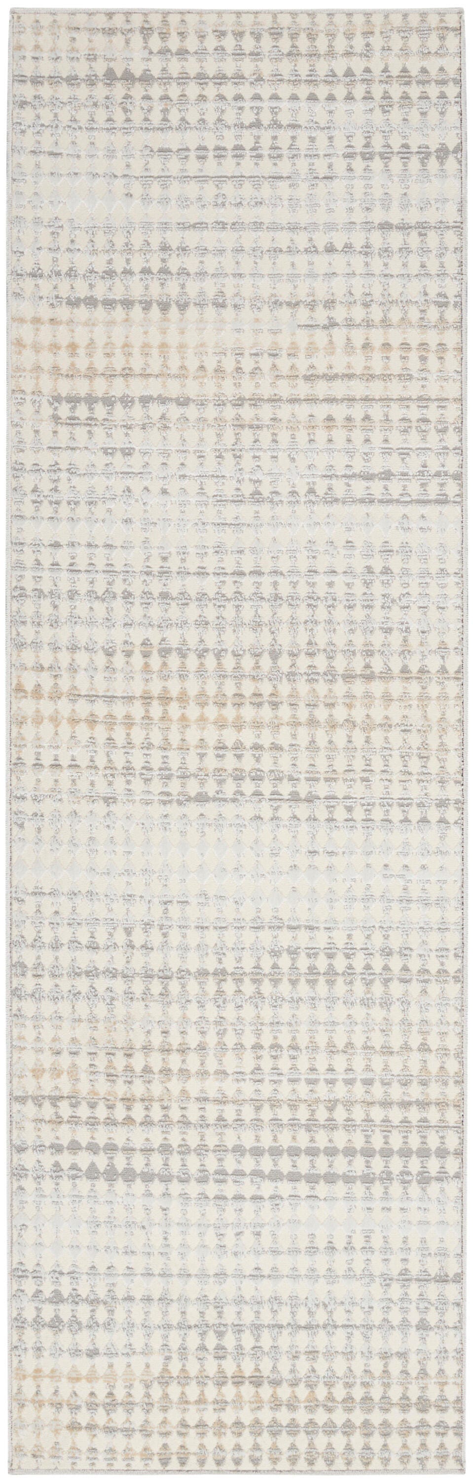 Calvin Klein Rush Geometric 2'3" x 7'3" Runner Rug, Ivory, large