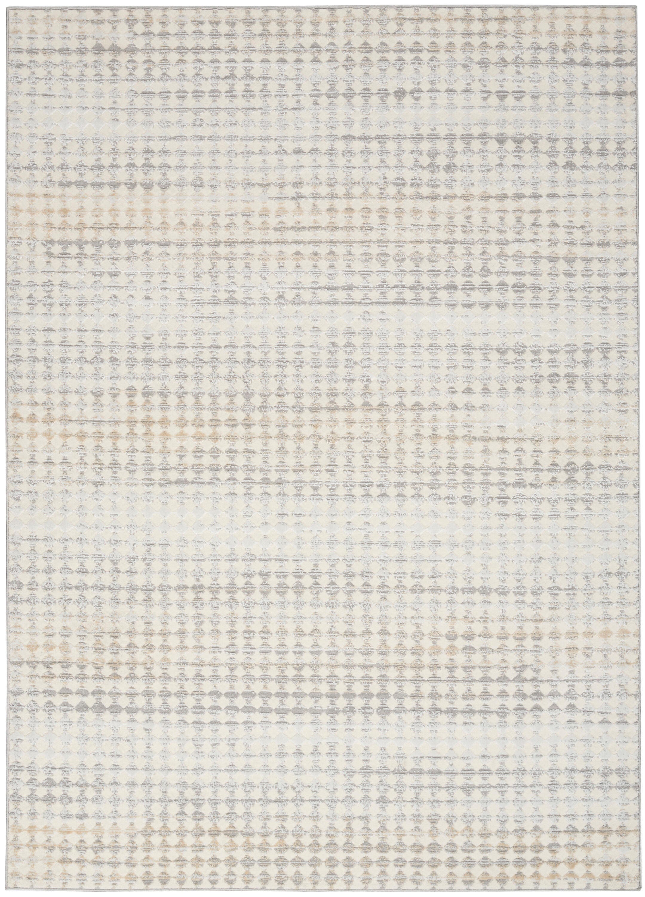 Calvin Klein Rush Geometric 5'3" x 7'3" Area Rug, Ivory, large