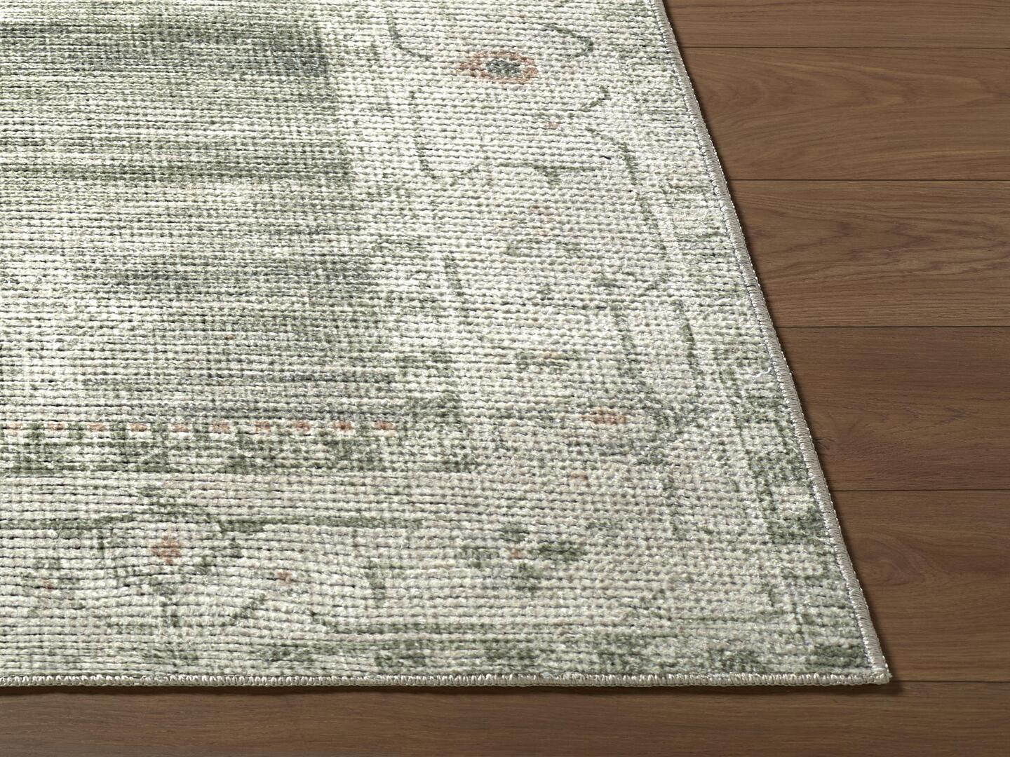 Livabliss Luca 2' x 4' Accent Rug, Dusty Sage, large