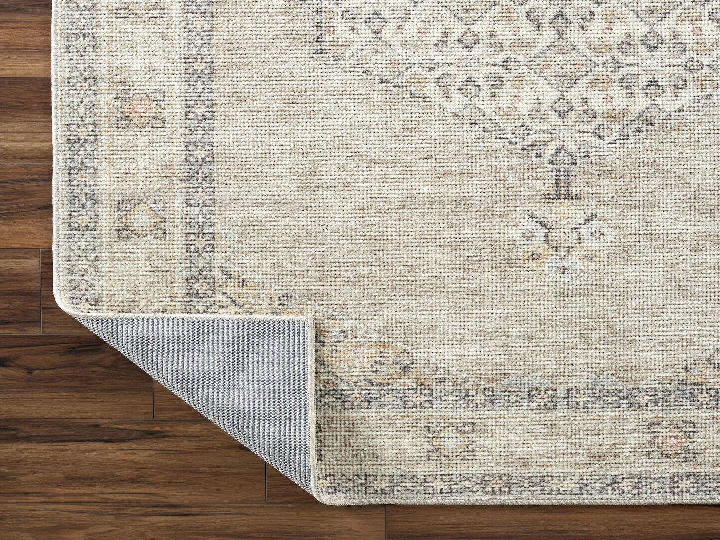Livabliss Lila 3' x 7' Runner Rug, Light Gray, large
