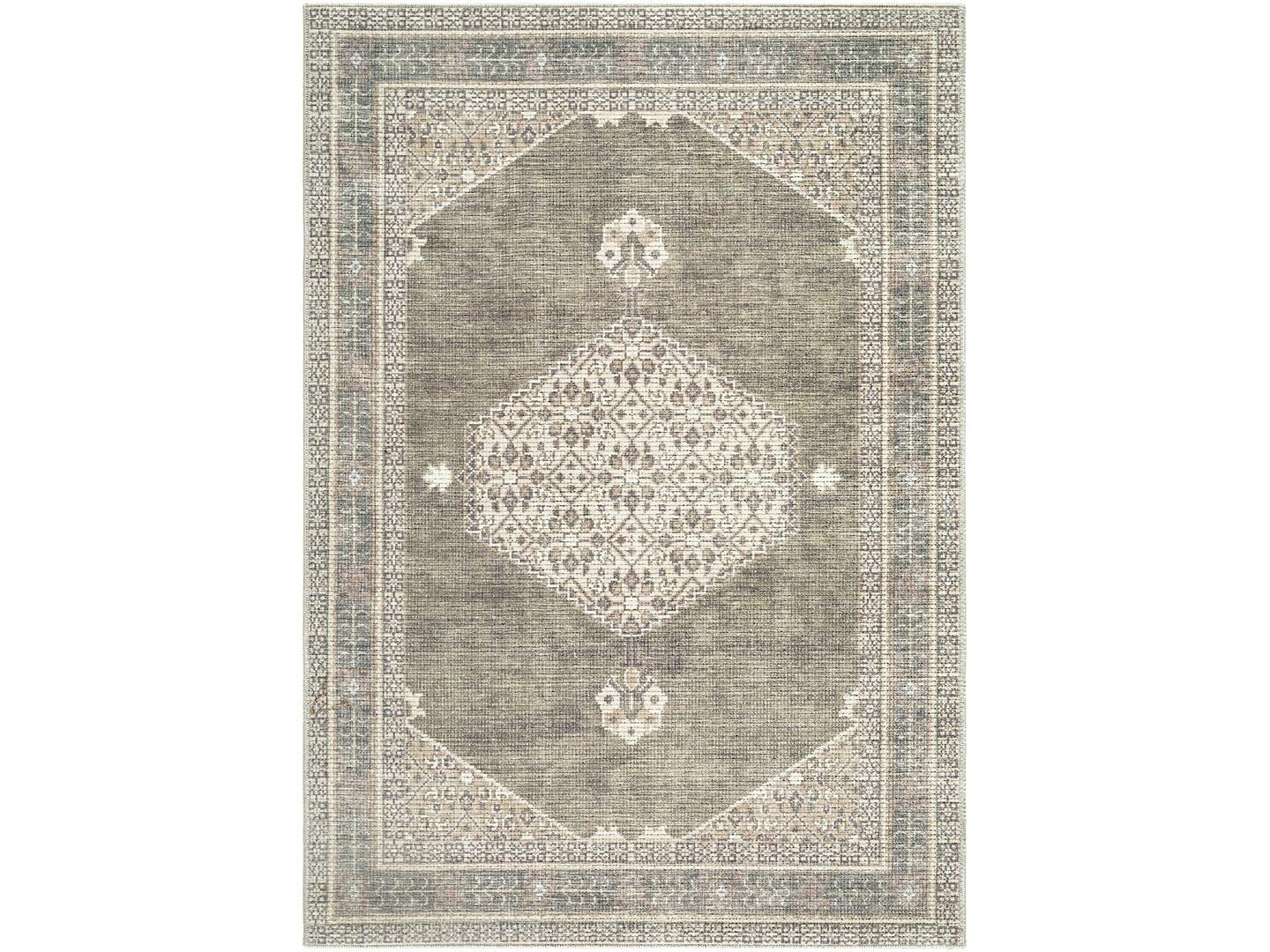 Livabliss Lila 3' x 7' Runner Rug, Olive, large