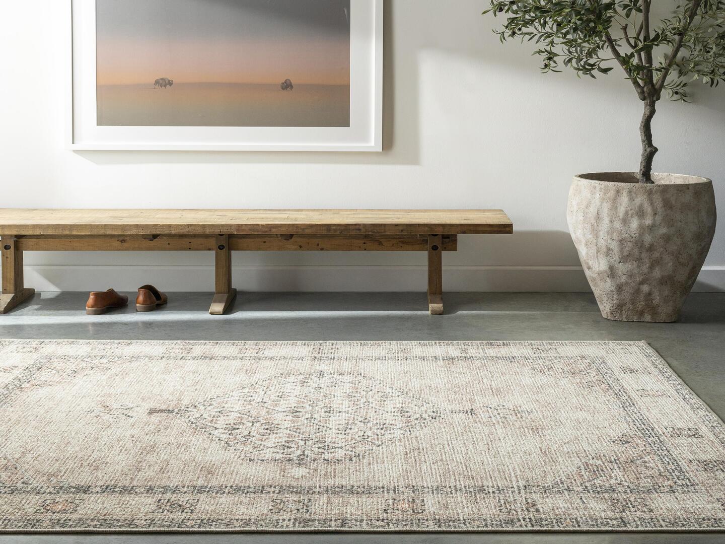 Livabliss Lila 8' x 10' Area Rug, Medium Brown