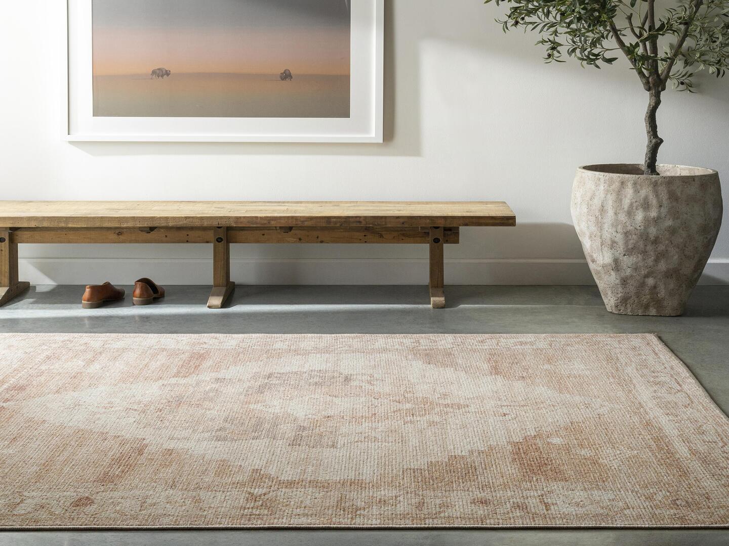 Livabliss Luca 8' x 10' Area Rug, Dusty Pink, rollover