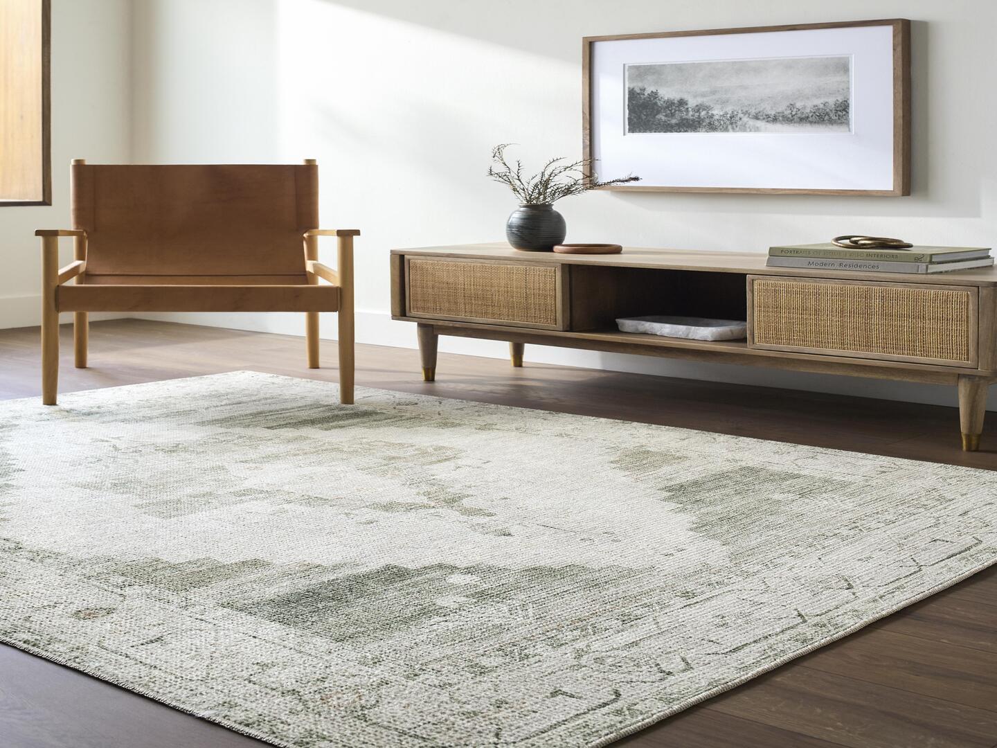 Livabliss Luca 9' x 12' Area Rug, Dusty Sage, large